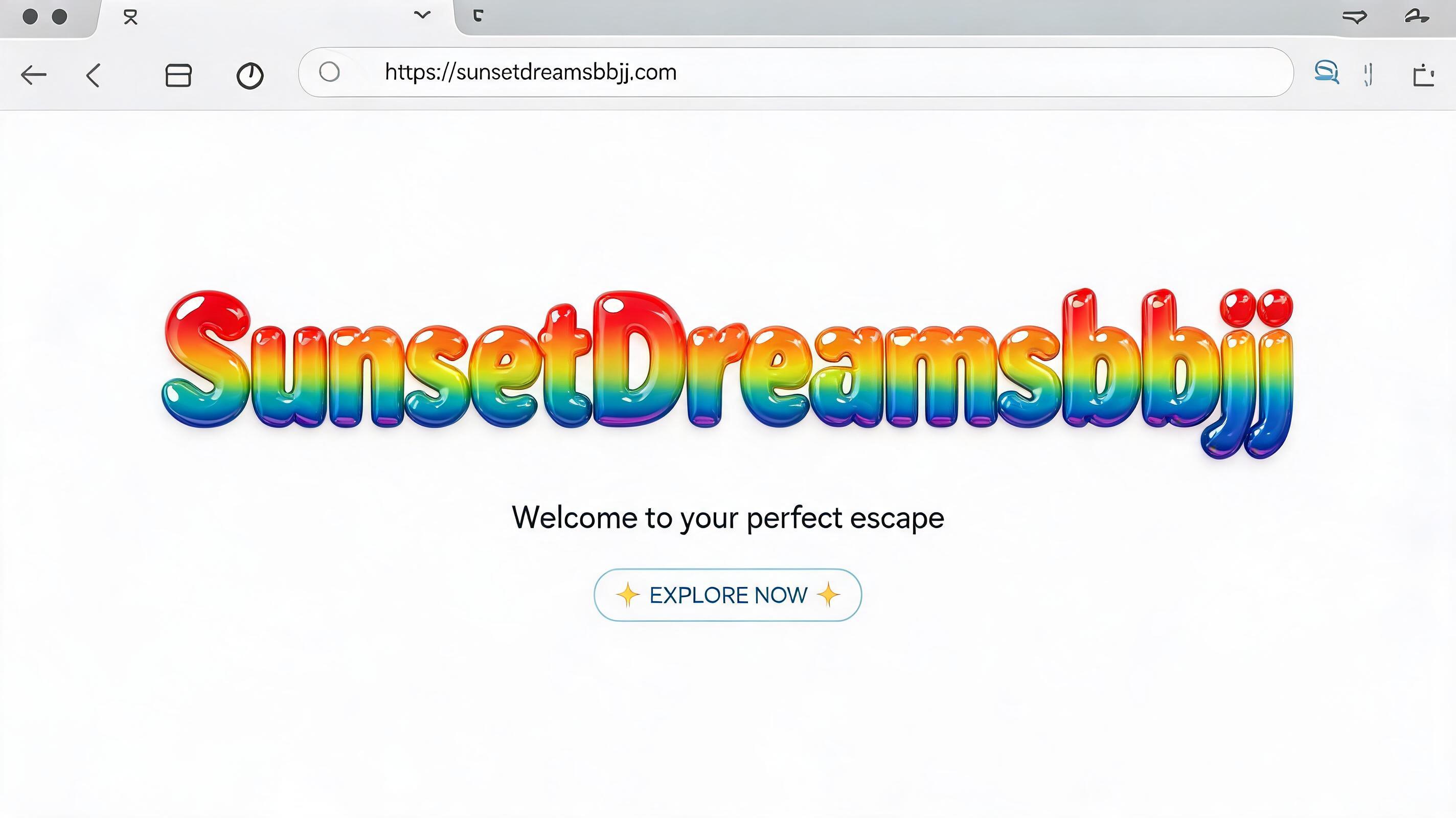 "SunsetDreamsbbjj" — Rainbow text effect