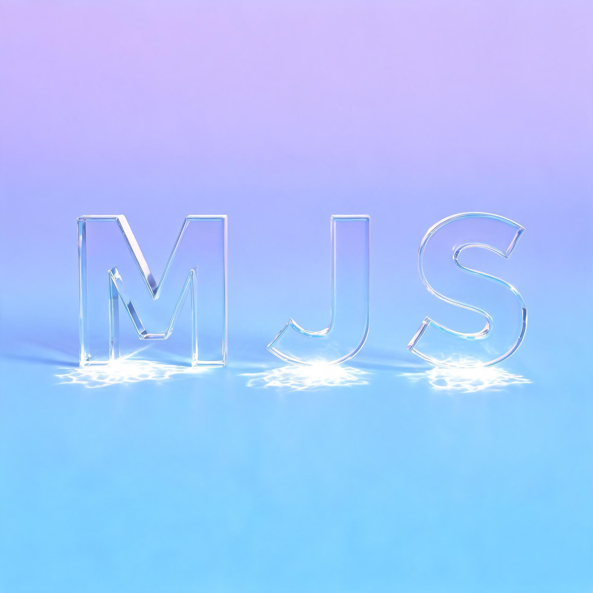 "M J S" — Glass | AI Text Effect Generator