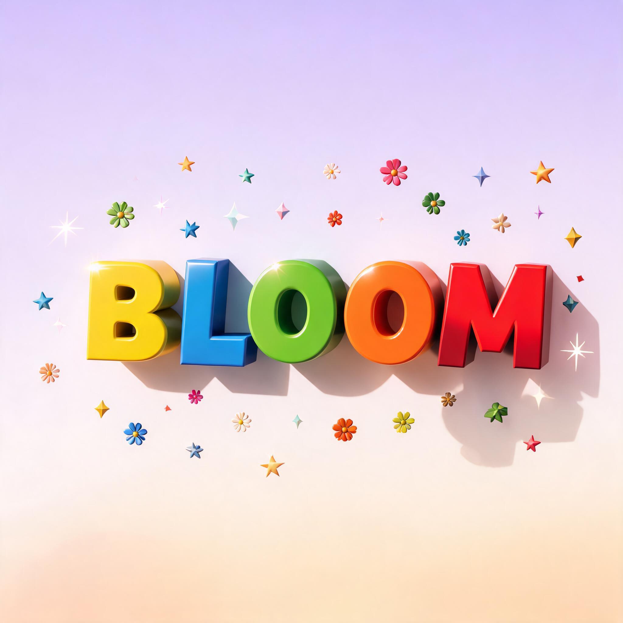 "BLOOM" — 3d Bold | AI Text Effect Generator
