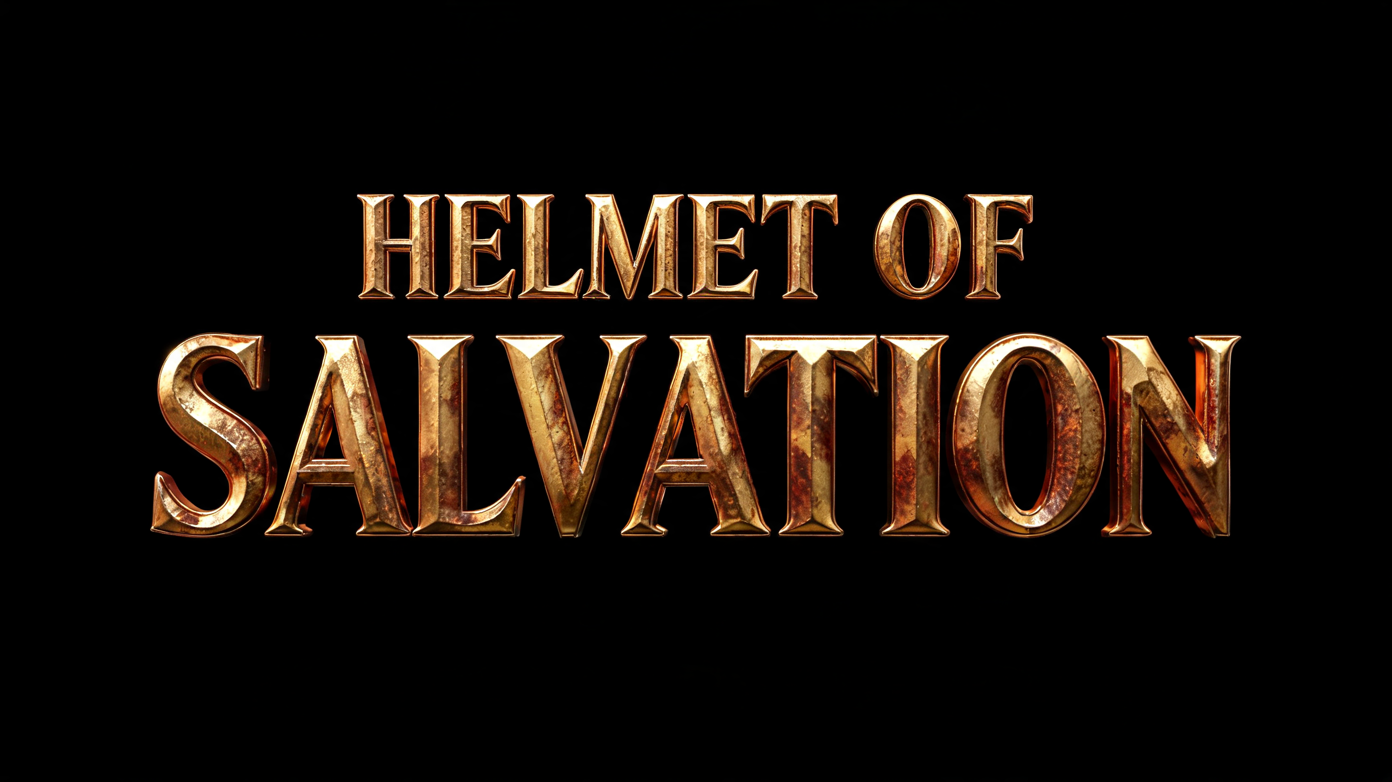 "HELMET OF
SALVATION" — 3d Bold Gold | AI Text Effect Generator