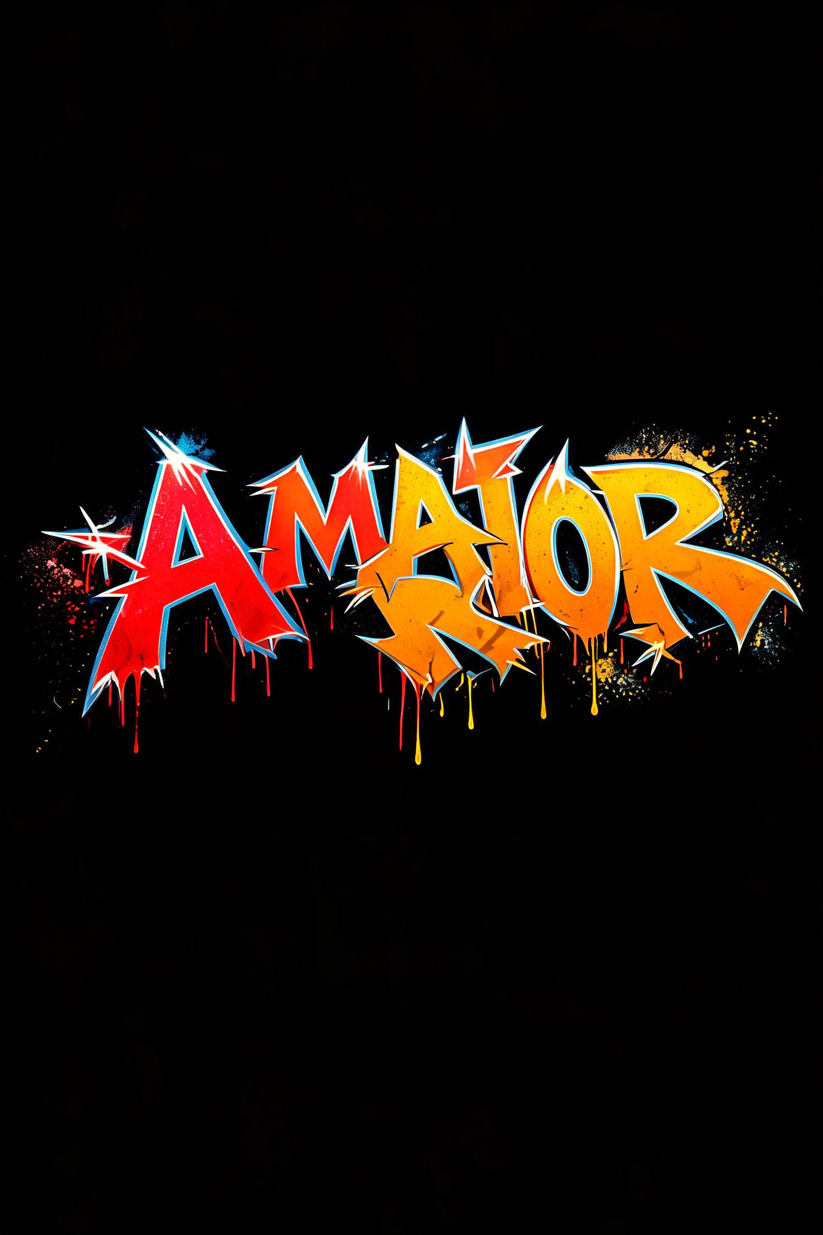 "A MAIOR" — Graffiti text effect