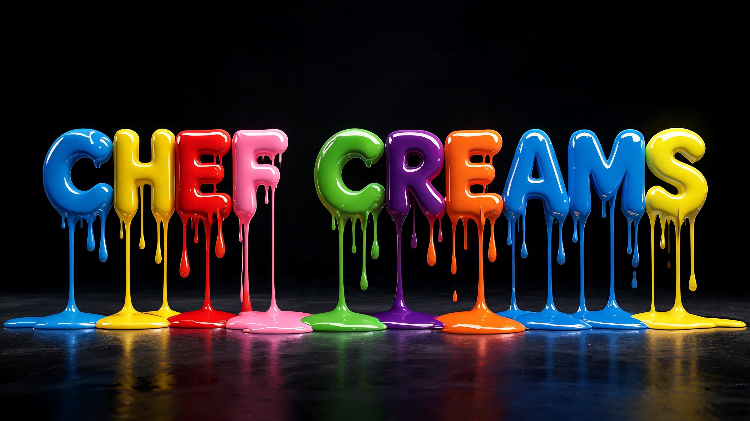 "CHEF CREAMS" — Drip Font | AI Text Effect Generator