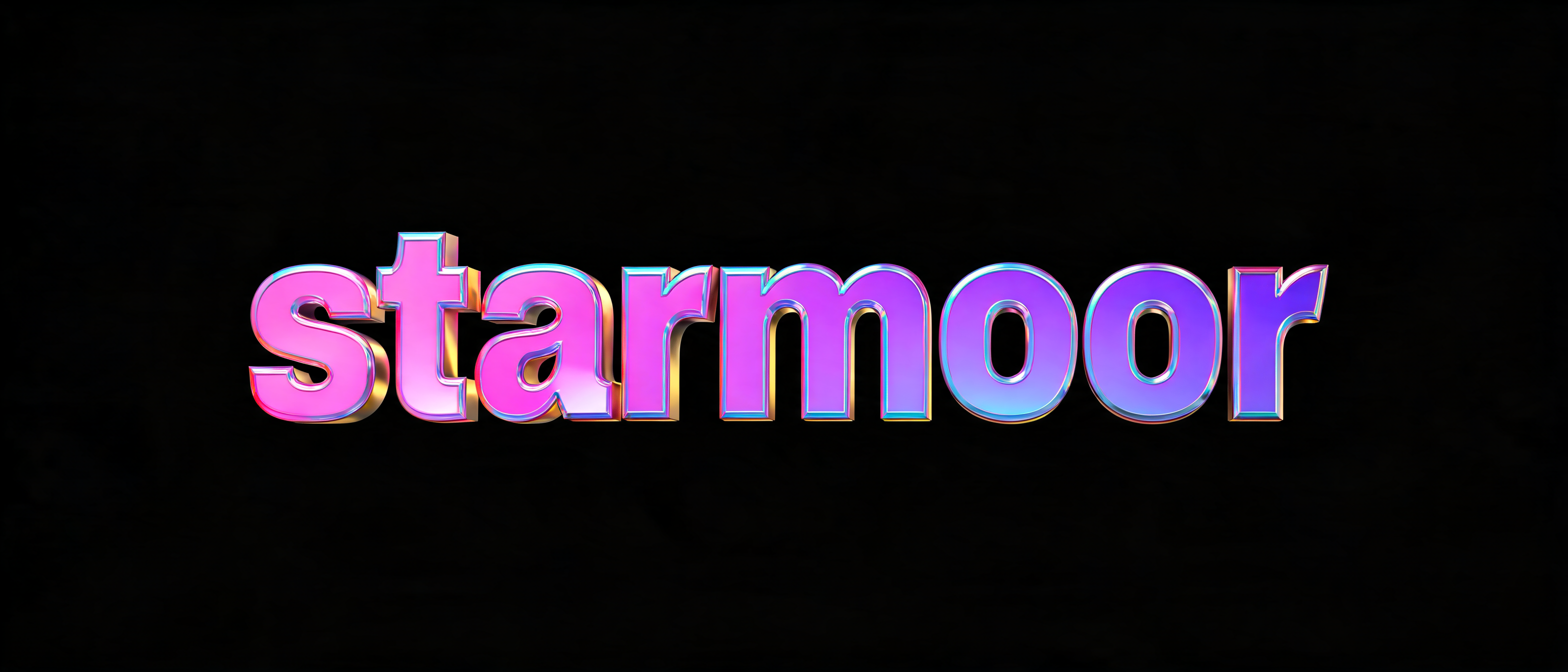 "starmoor" — 3d Bold Holographic | AI Text Effect Generator