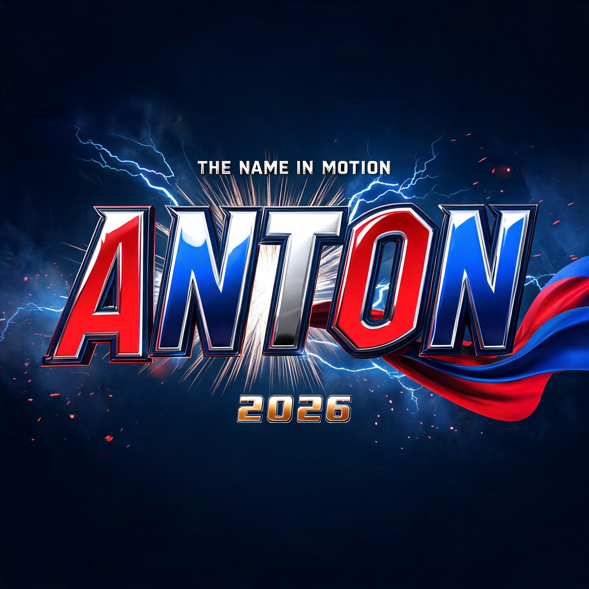 "anton" — Superhero | AI Text Effect Generator