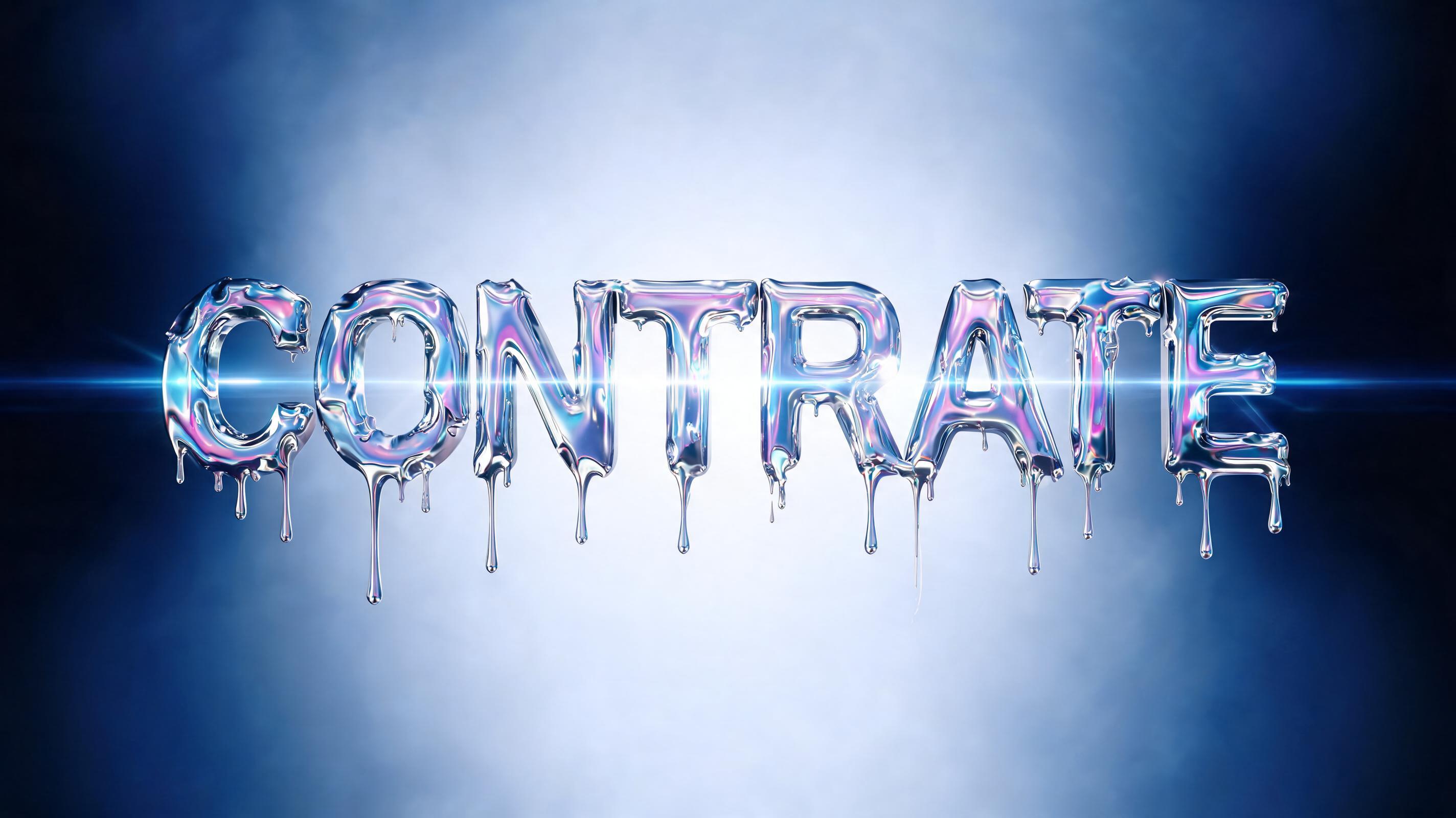 "CONTRATE" — Y2k Liquid | AI Text Effect Generator