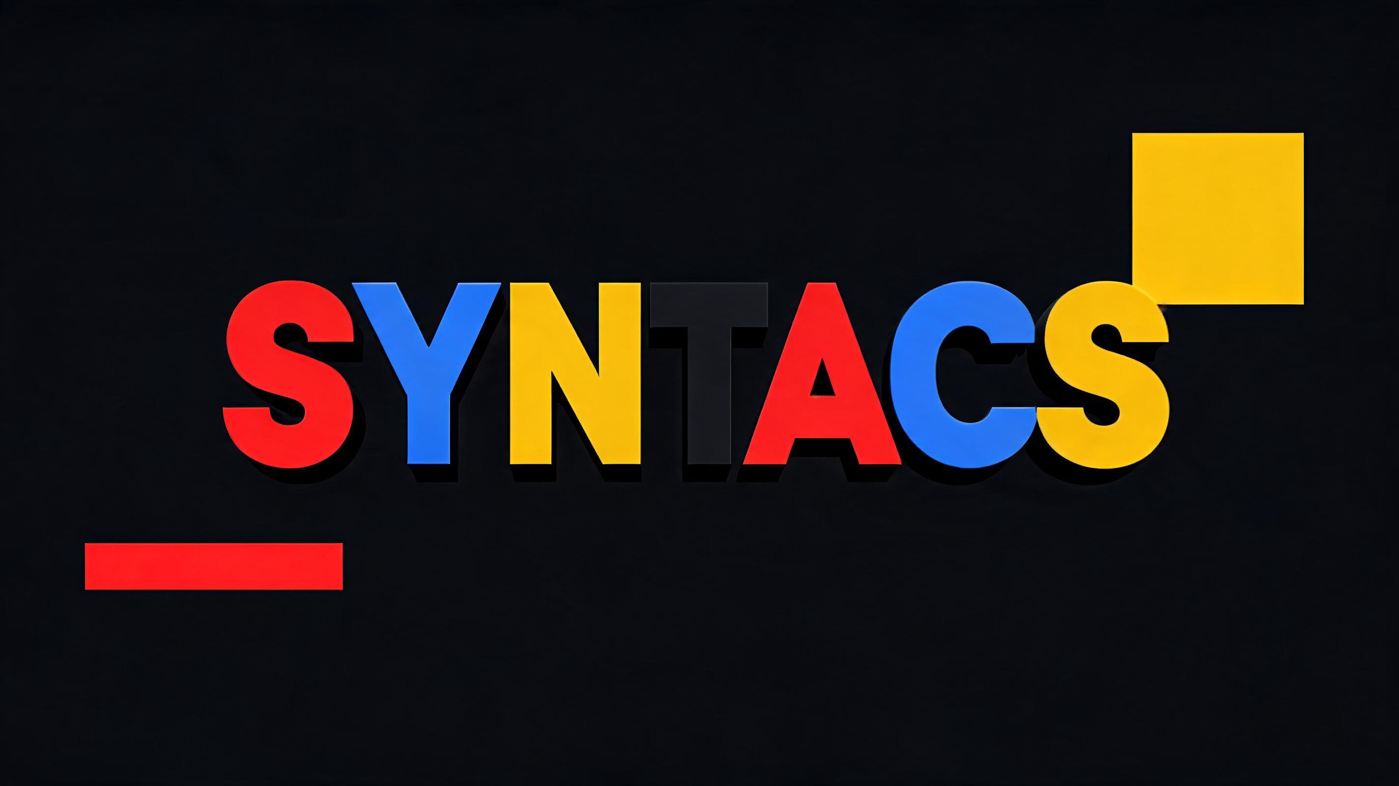"SYNTACS" — Geometric | AI Text Effect Generator