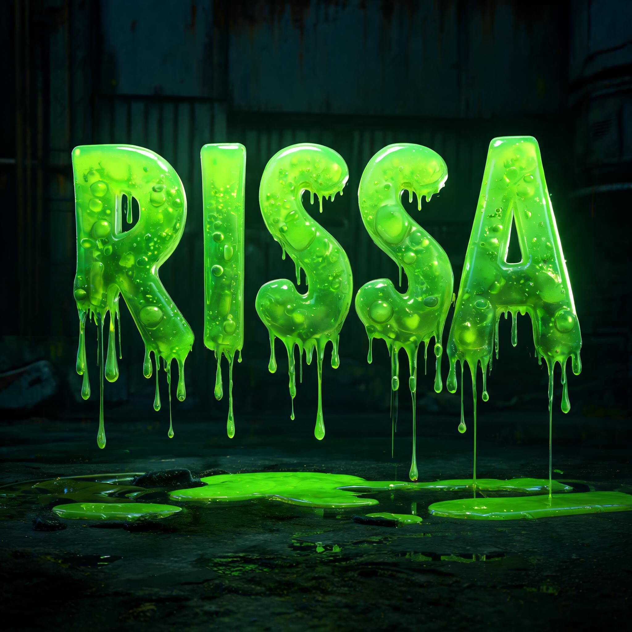 "Rissa" — Drip Font | AI Text Effect Generator