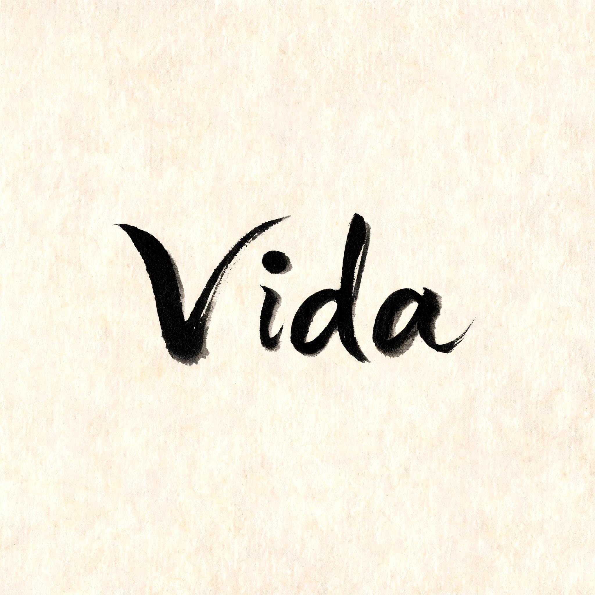 "Vida" — Brush Japanese Ink | AI Text Effect Generator