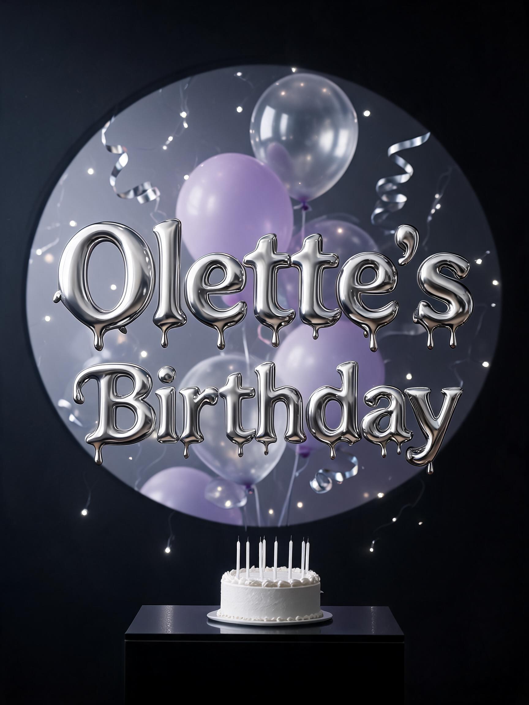 "Olette's Birthday" —  | AI Text Effect Generator