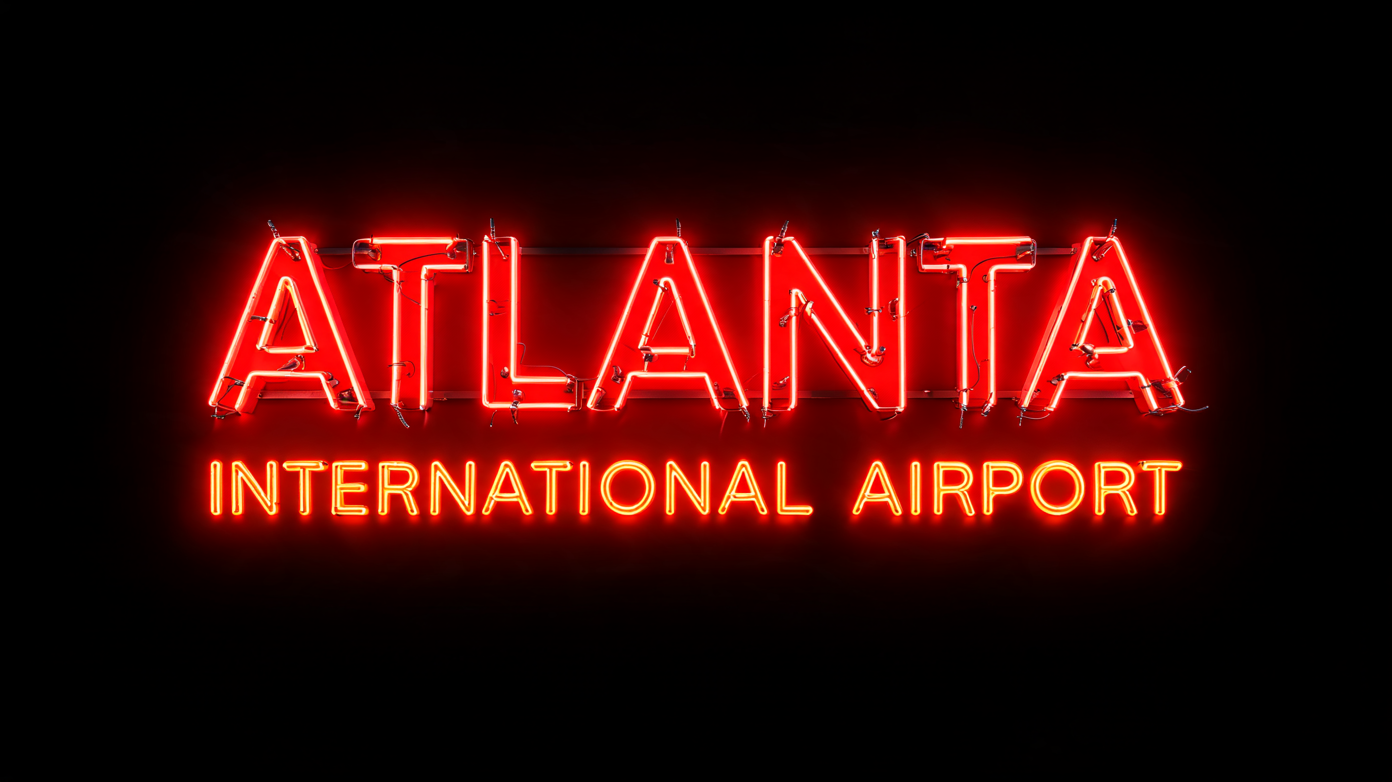 "ATLANTA
INTERNATIONAL AIRPORT" — Neon Glow | AI Text Effect Generator