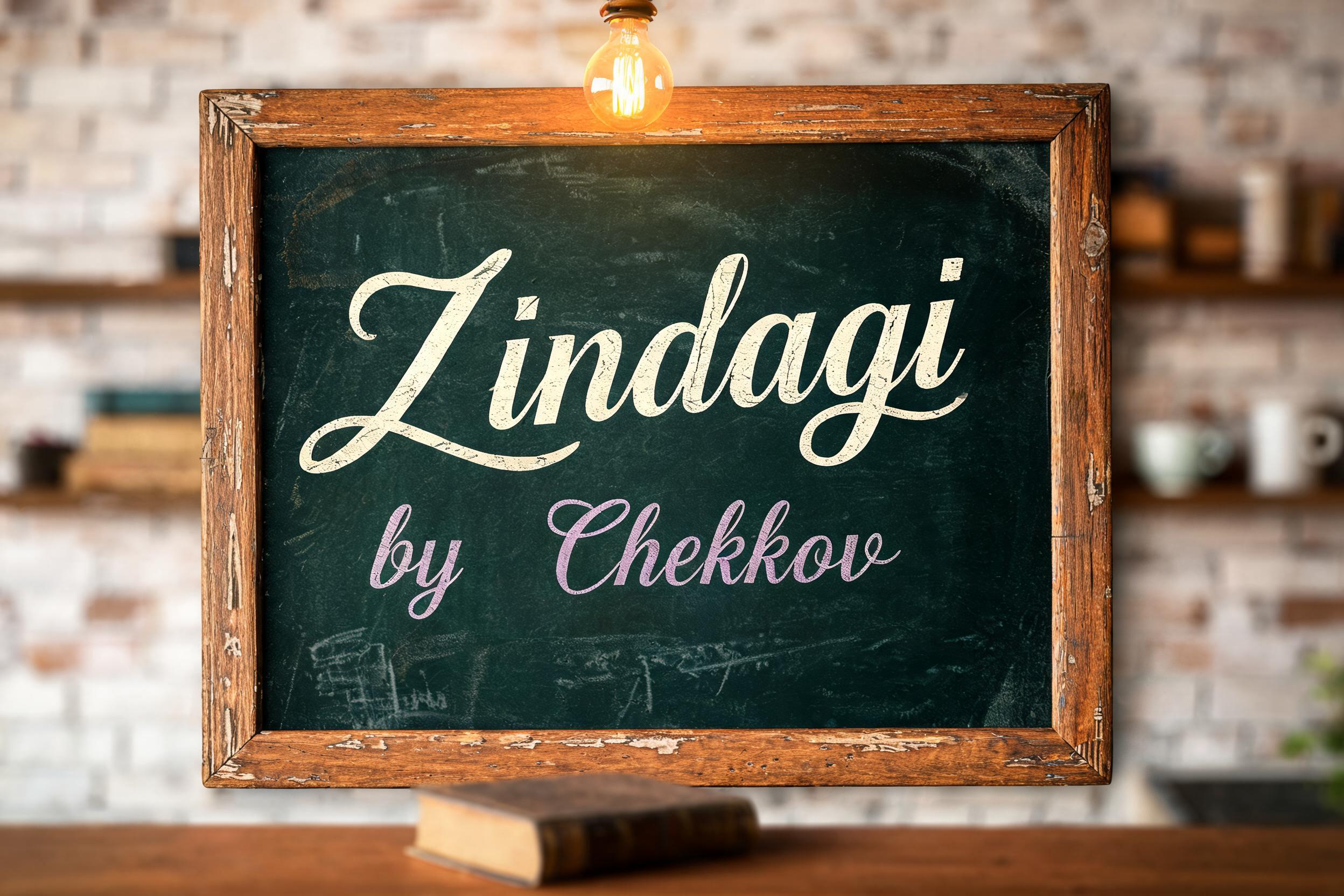 "Zindagi by Chekhov" — Chalk | AI Text Effect Generator