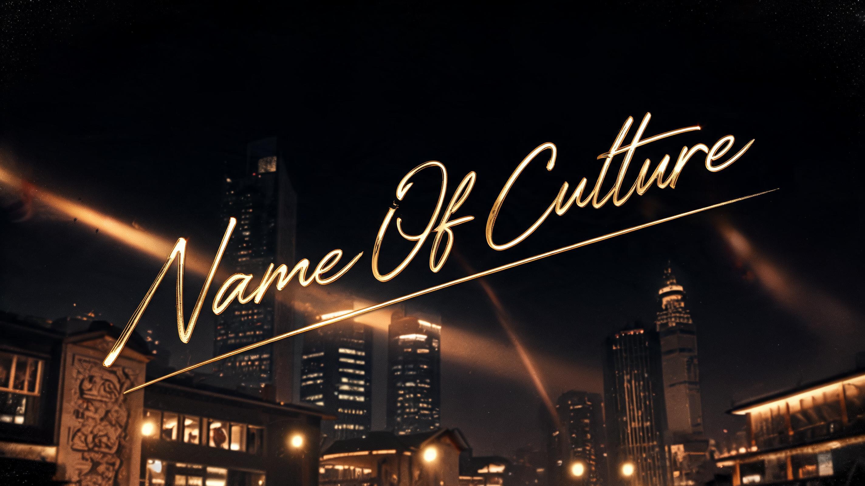 "Name Of Culture" — Cinematic | AI Text Effect Generator