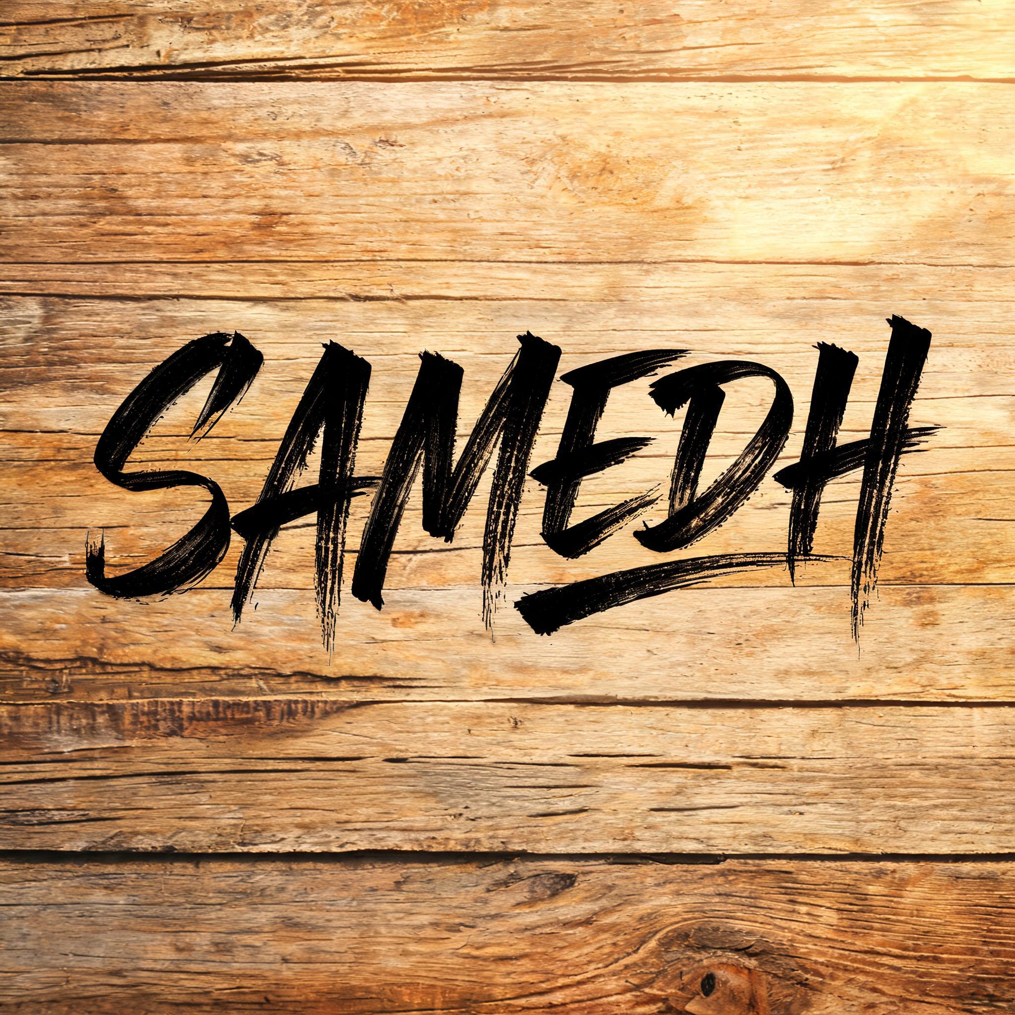 "SAMEDH" — Brush Stroke | AI Text Effect Generator