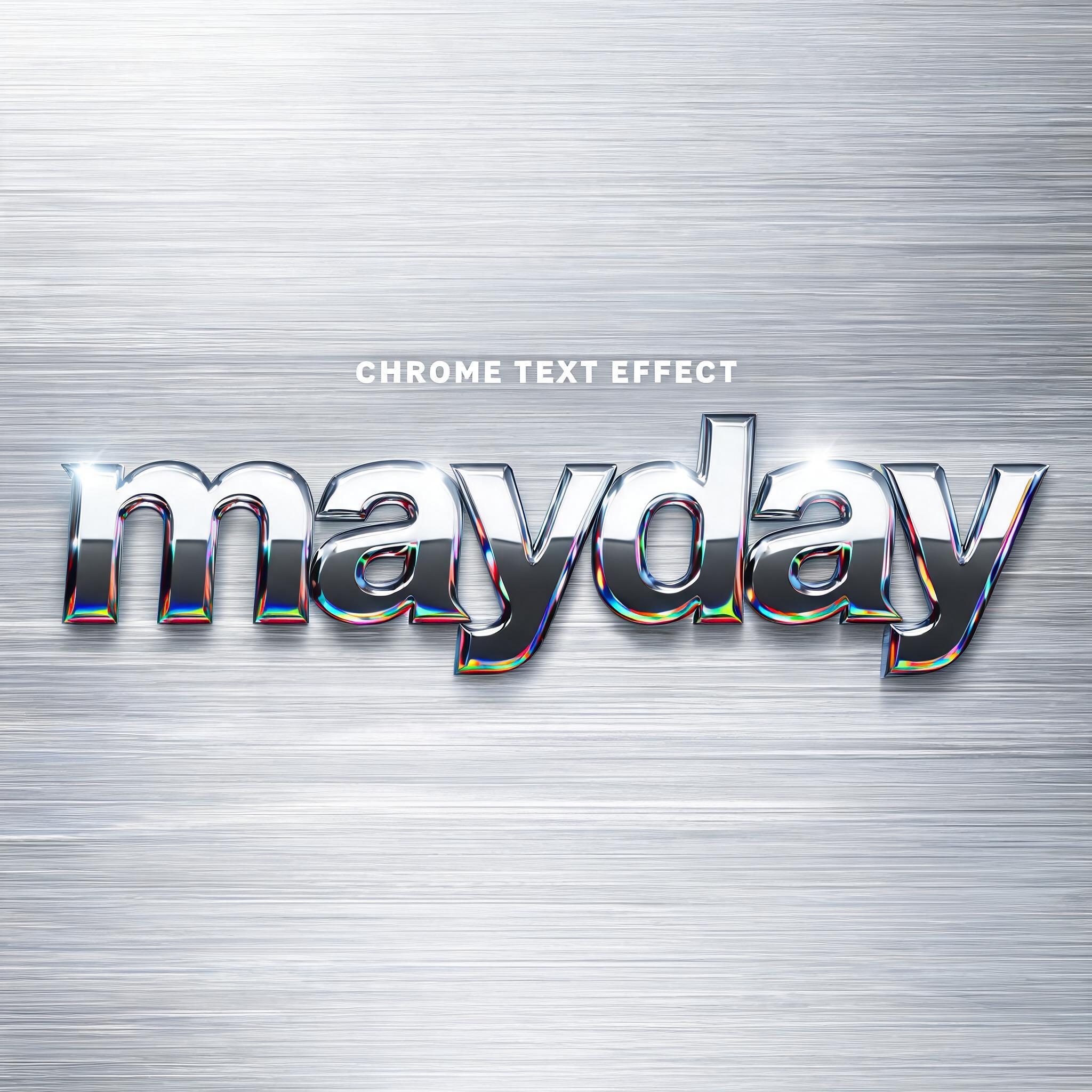 "mayday" — Y2k Chrome | AI Text Effect Generator