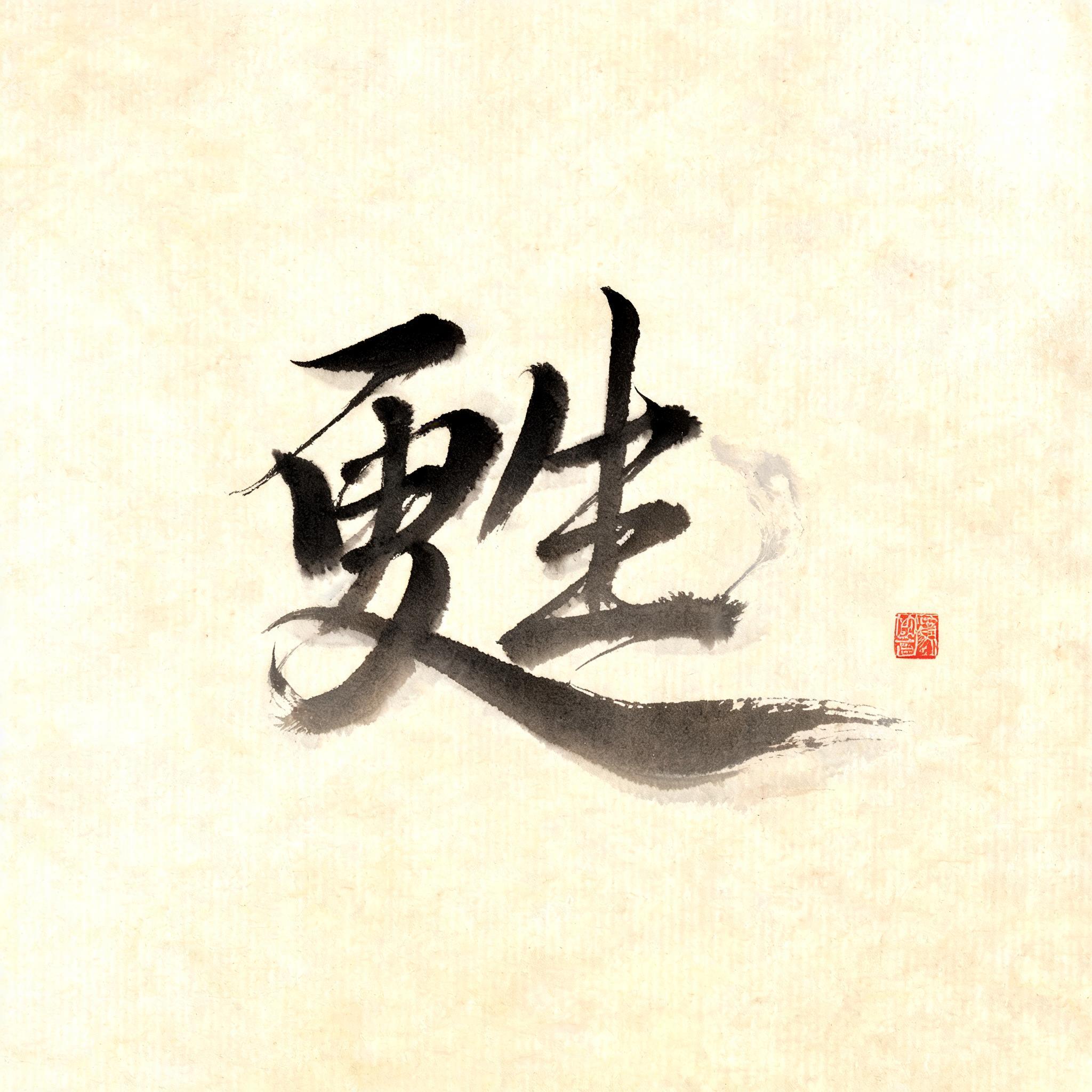 "甦" — Brush Chinese Ink | AI Text Effect Generator