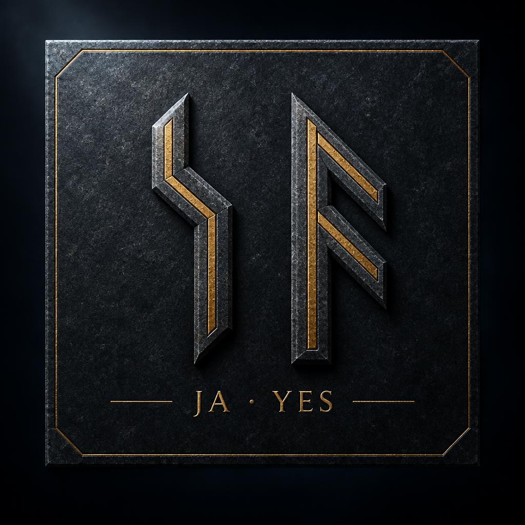 "ᛃᚨ
JA · YES" — Viking Runic text effect