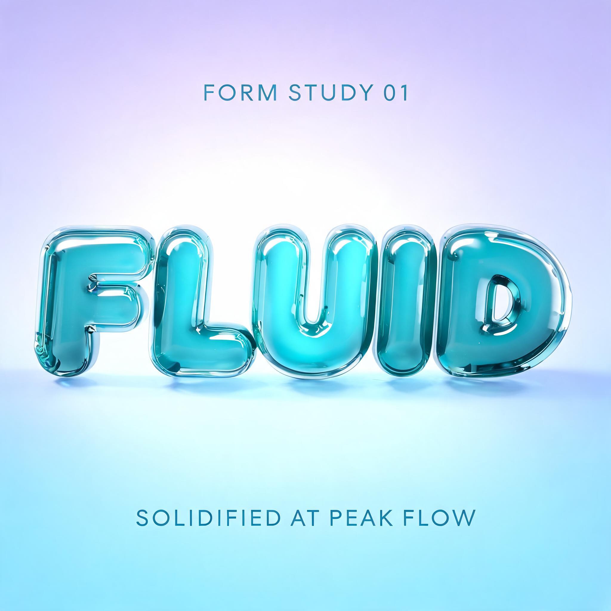 "Make me molten glass letters that say FLUID caught mid-pour" — Glass Liquid | AI Text Effect Generator