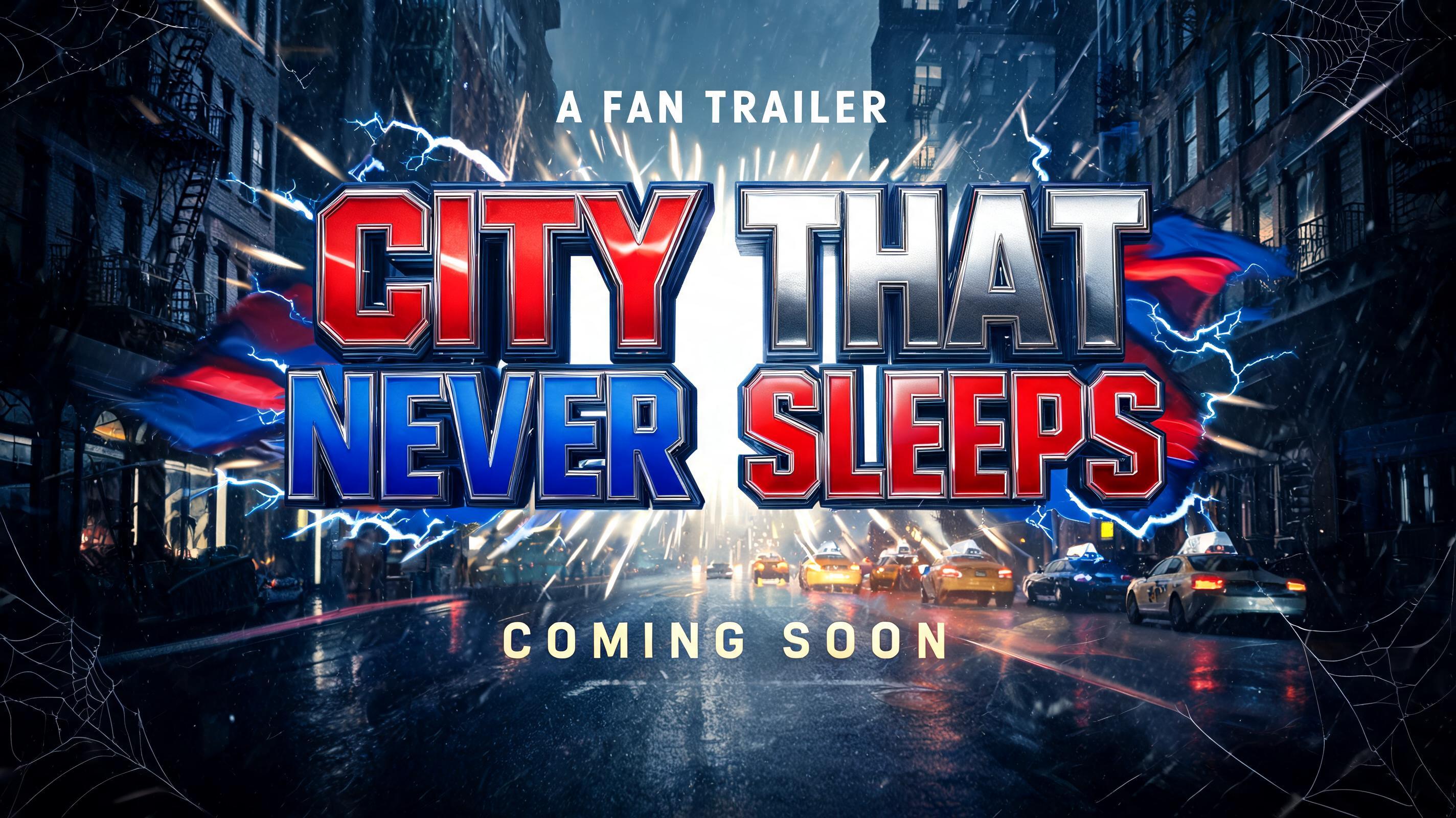 "CITY THAT
NEVER SLEEPS
A FAN TRAILER
COMING SOON" — Spider Hero | AI Text Effect Generator