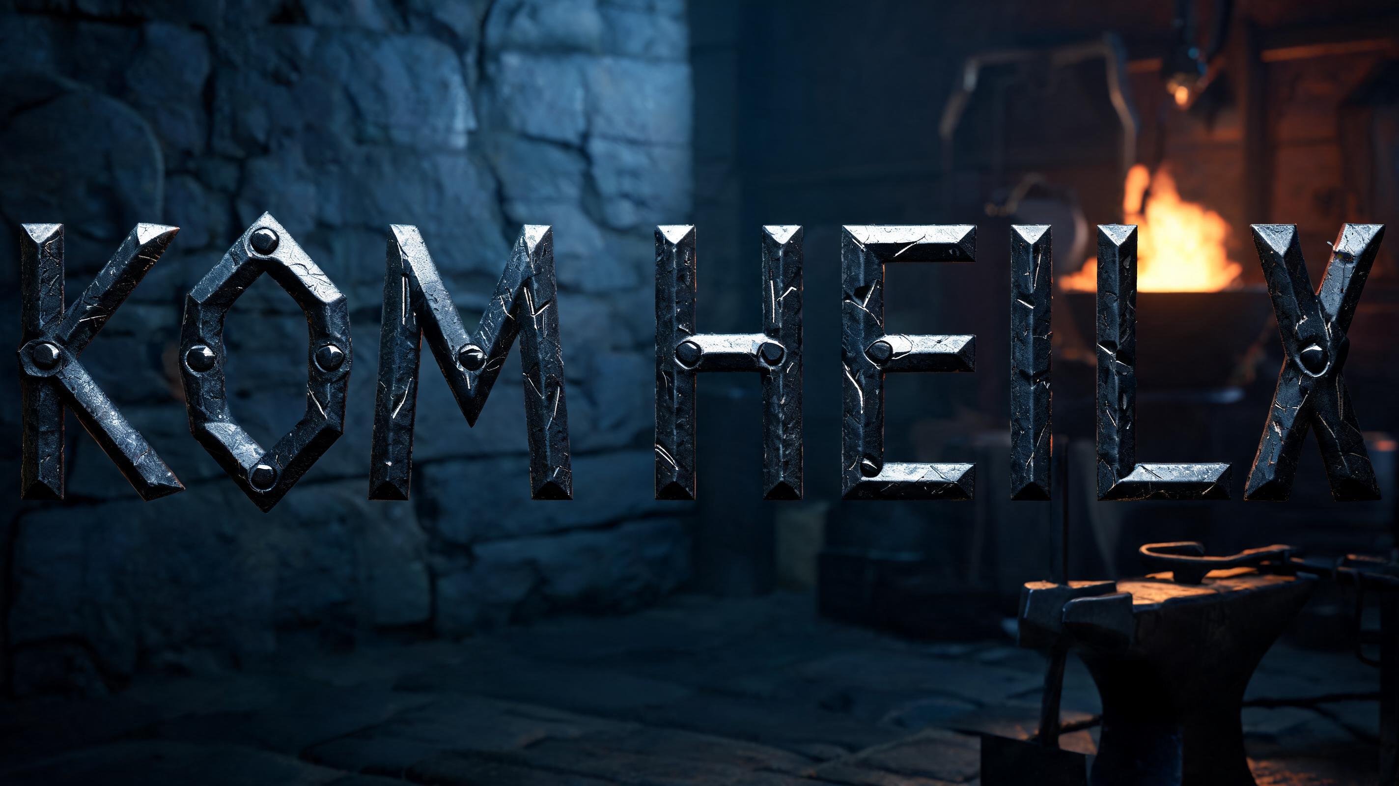 "KOM HEILL" — Viking | AI Text Effect Generator