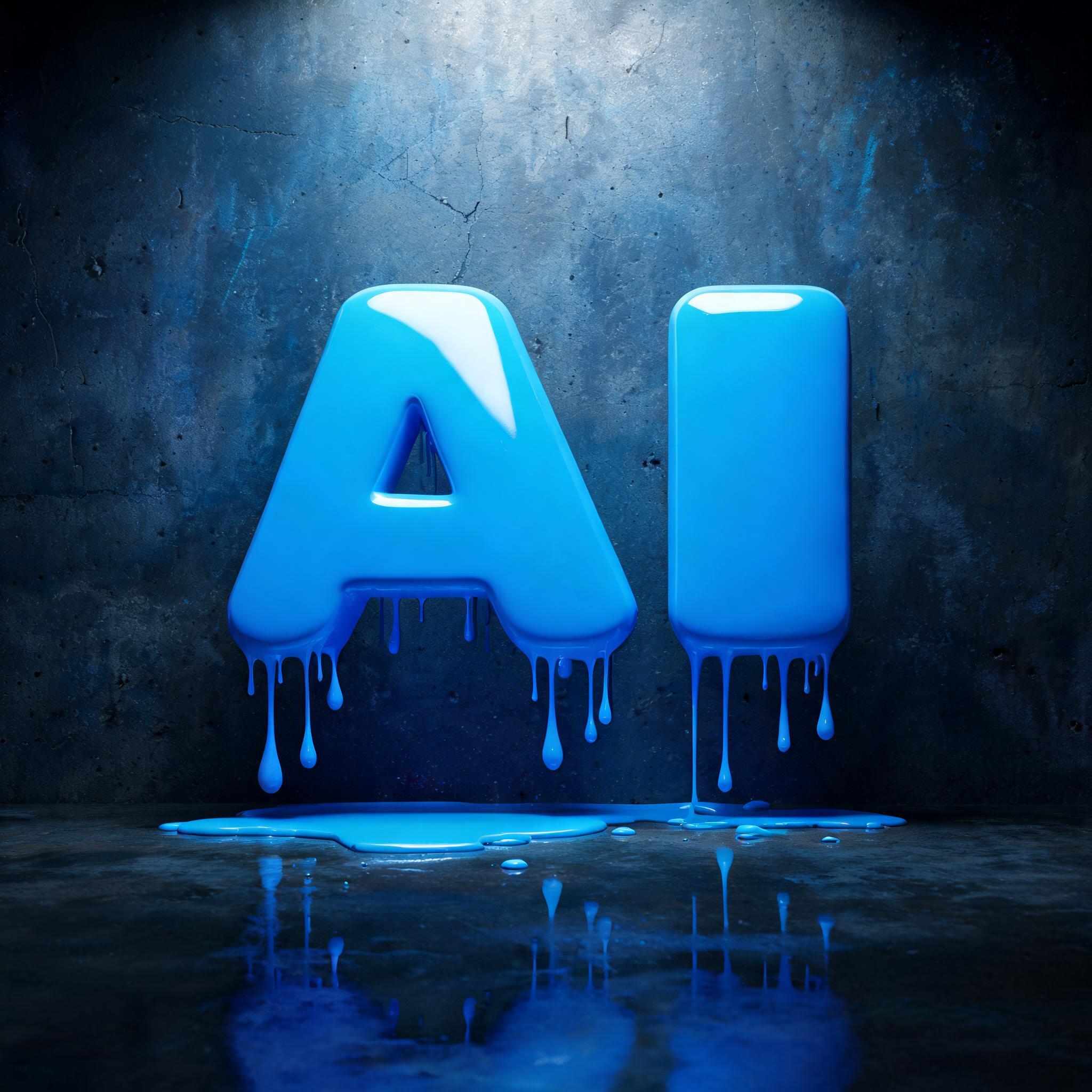 "AI" — Drip Font | AI Text Effect Generator