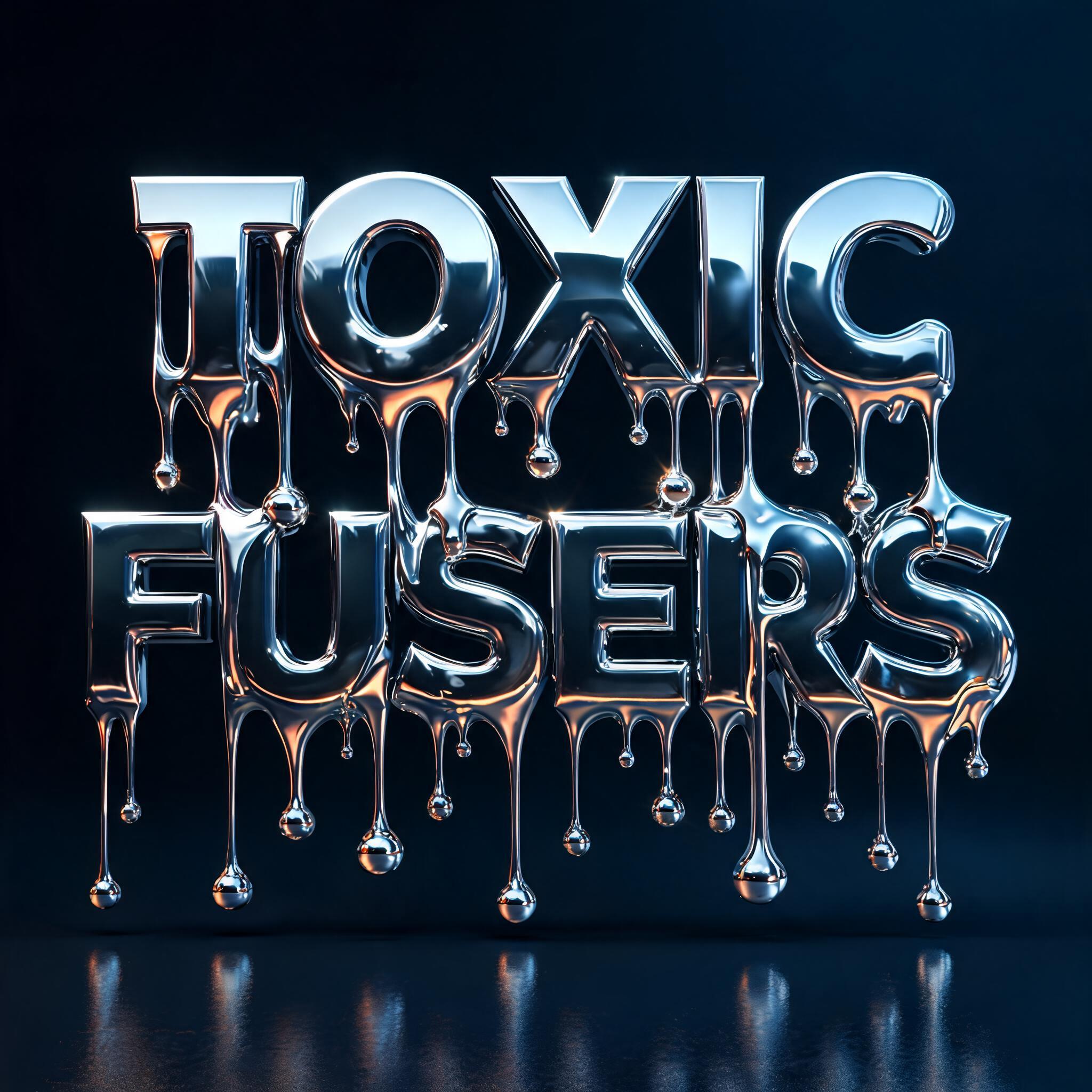 "TOXIC FUSERS" — Drip Font Melting text effect