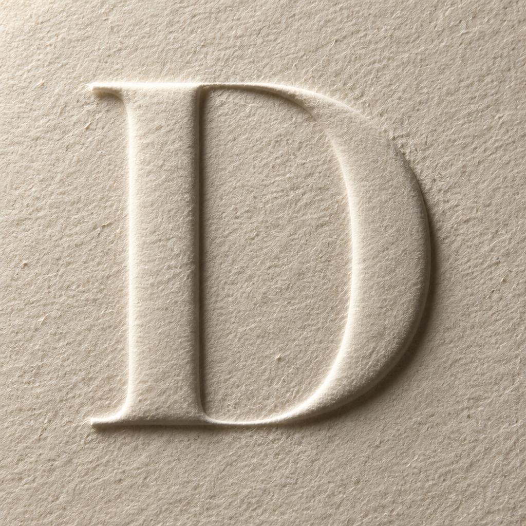 "D" — Emboss | AI Text Effect Generator