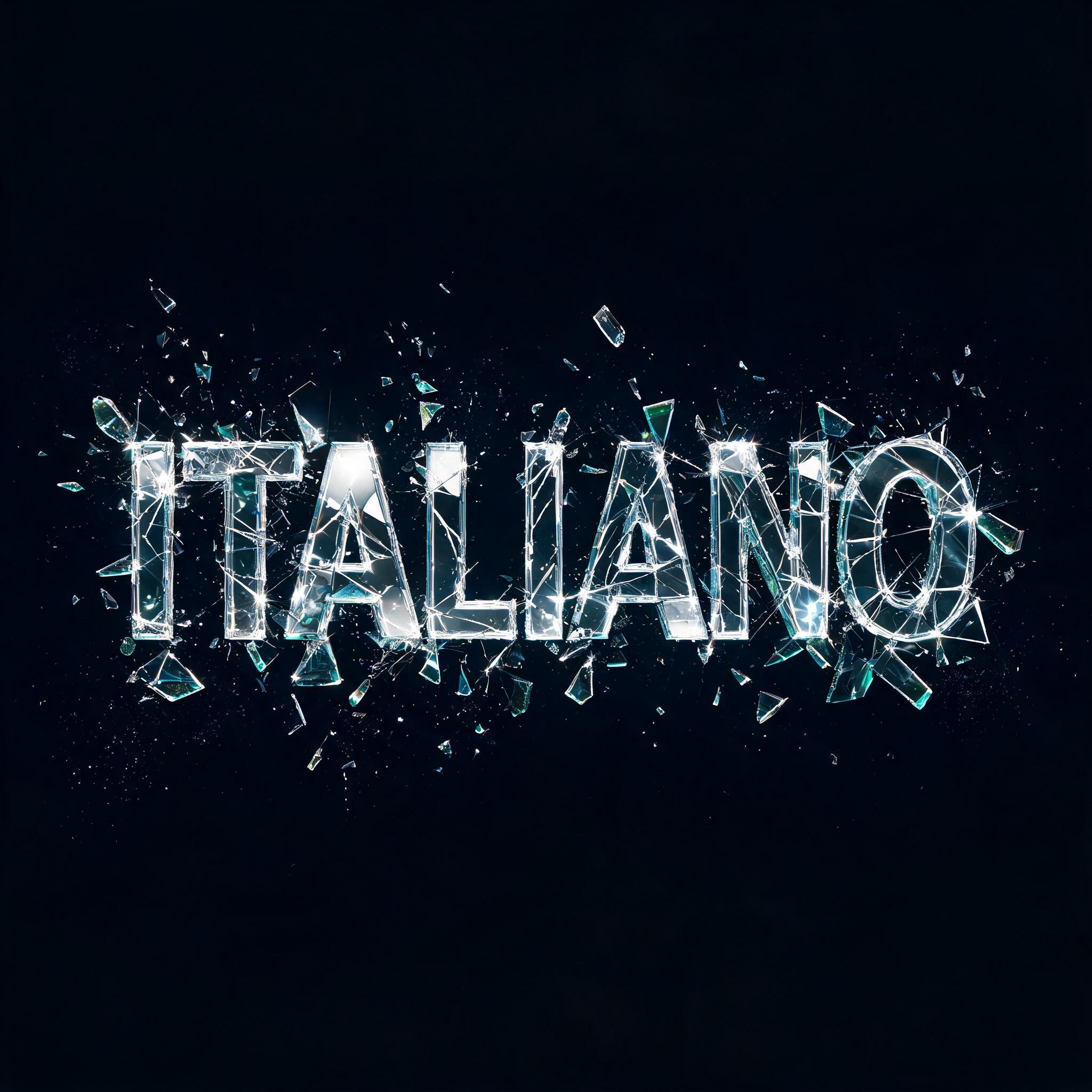 "ITALIANO" — Glass Broken | AI Text Effect Generator
