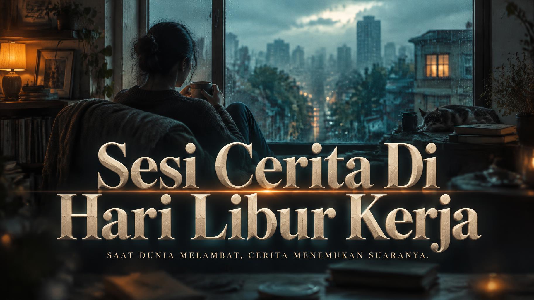 "Sesi Cerita Di Hari Libur Kerja
Saat dunia melambat, cerita menemukan suaranya." — Cinematic Netflix | AI Text Effect Generator