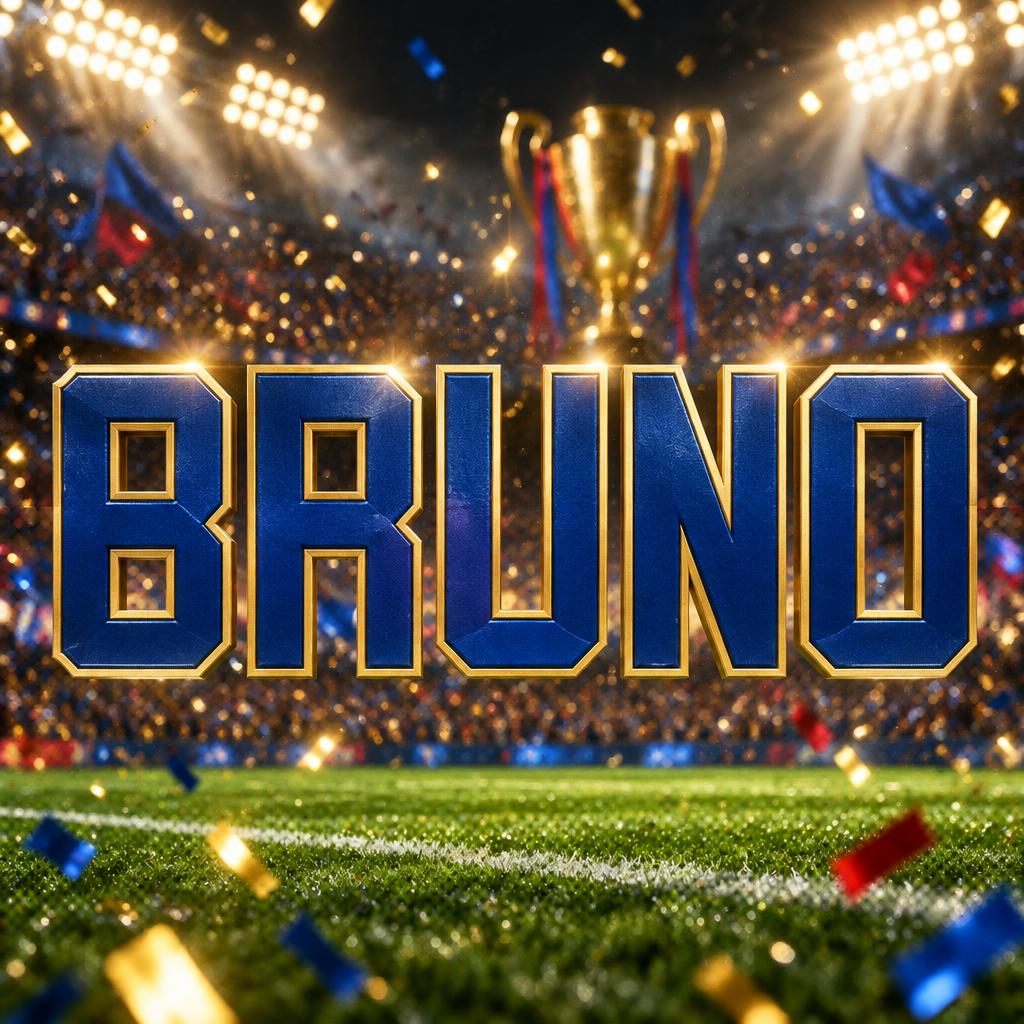"BRUNO" — Sports Football | AI Text Effect Generator