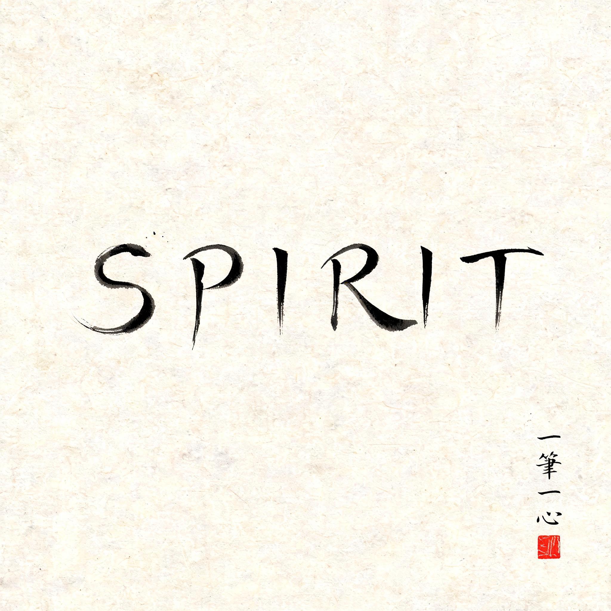 "Make me Japanese calligraphy that says SPIRIT in flowing shodo strokes" — Brush Japanese Ink | AI Text Effect Generator