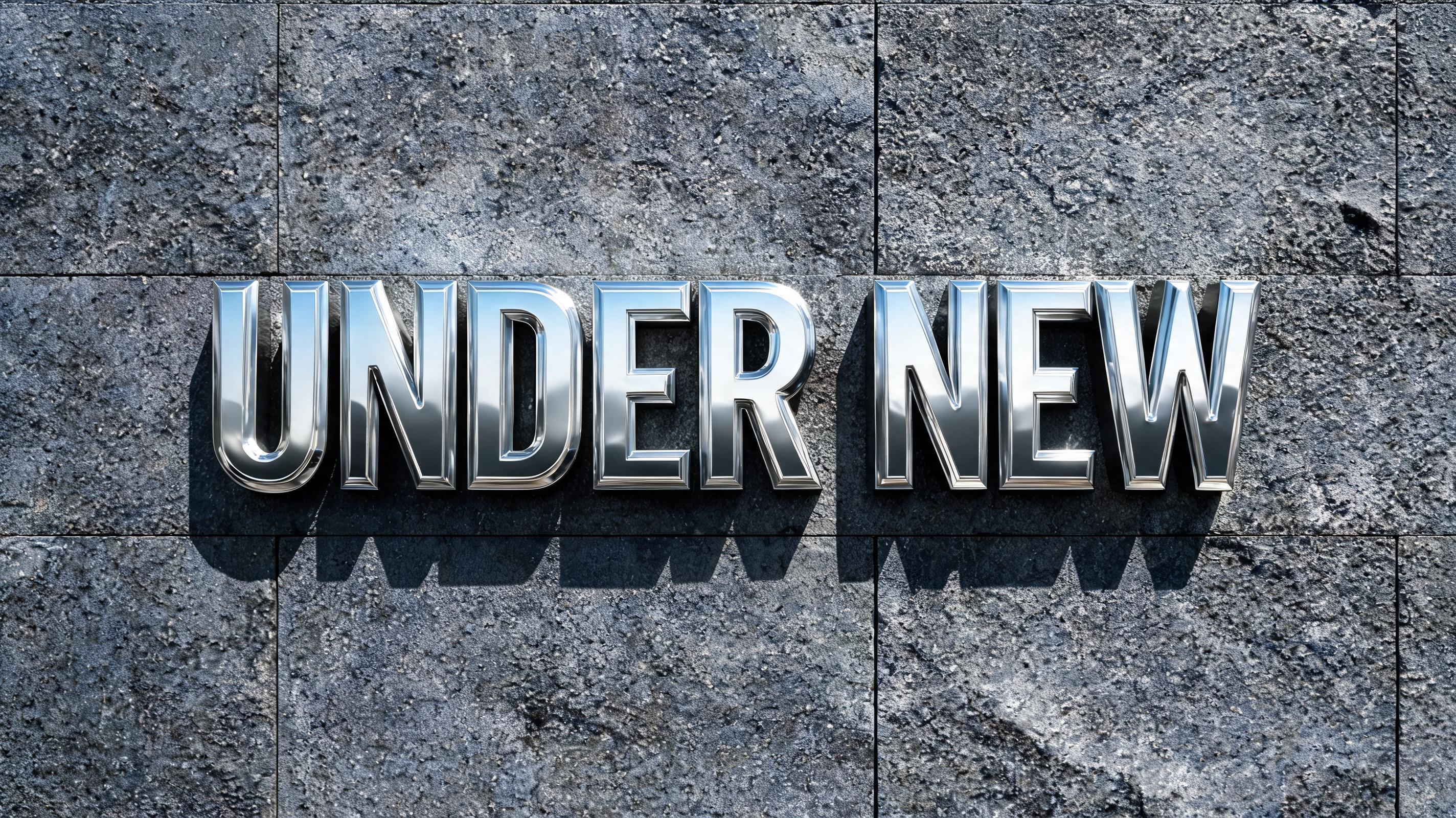 "UNDER NEW" — Chrome Metal 3d | AI Text Effect Generator