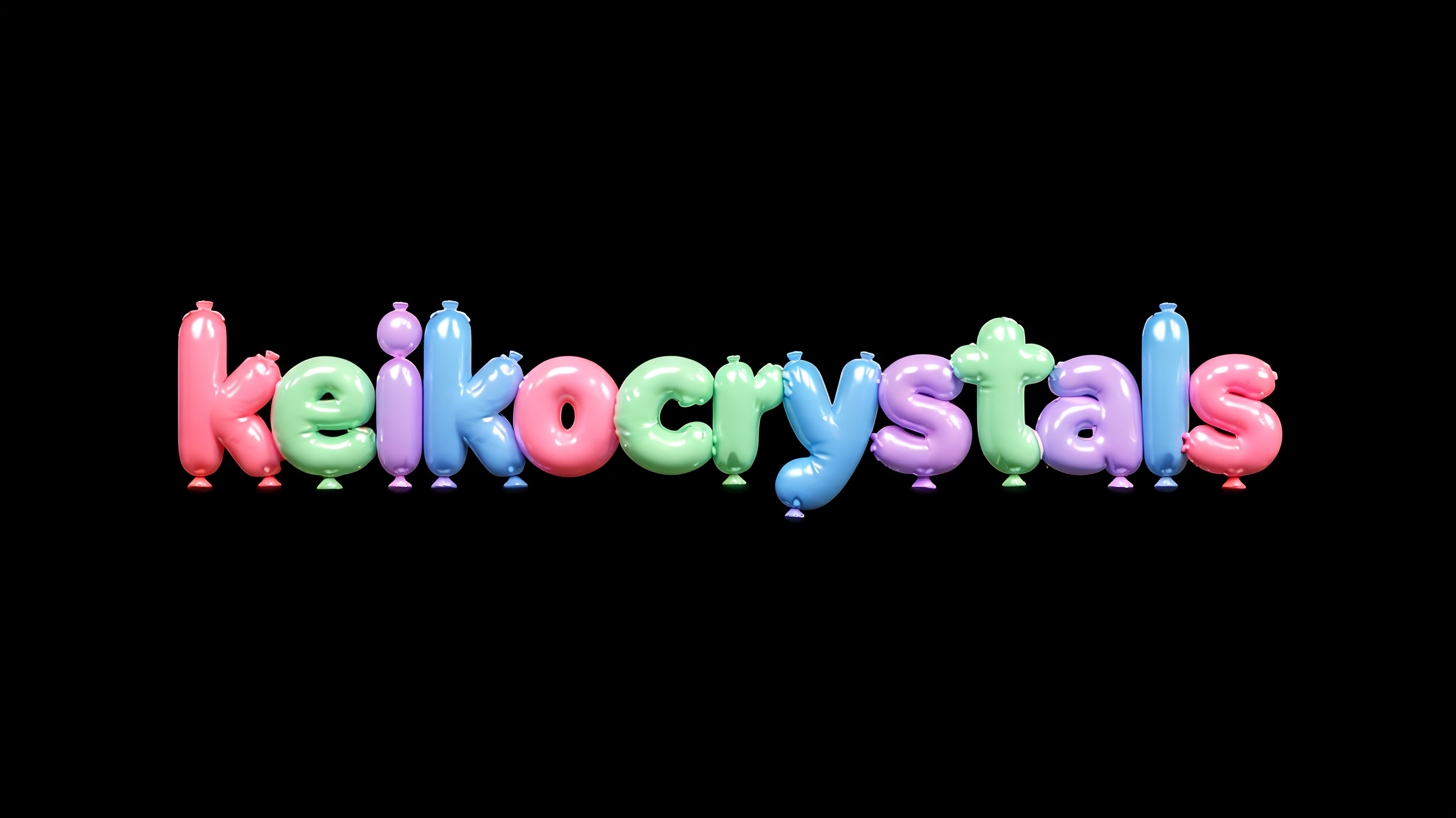"keikocrystals" — 3d Bold Inflated | AI Text Effect Generator