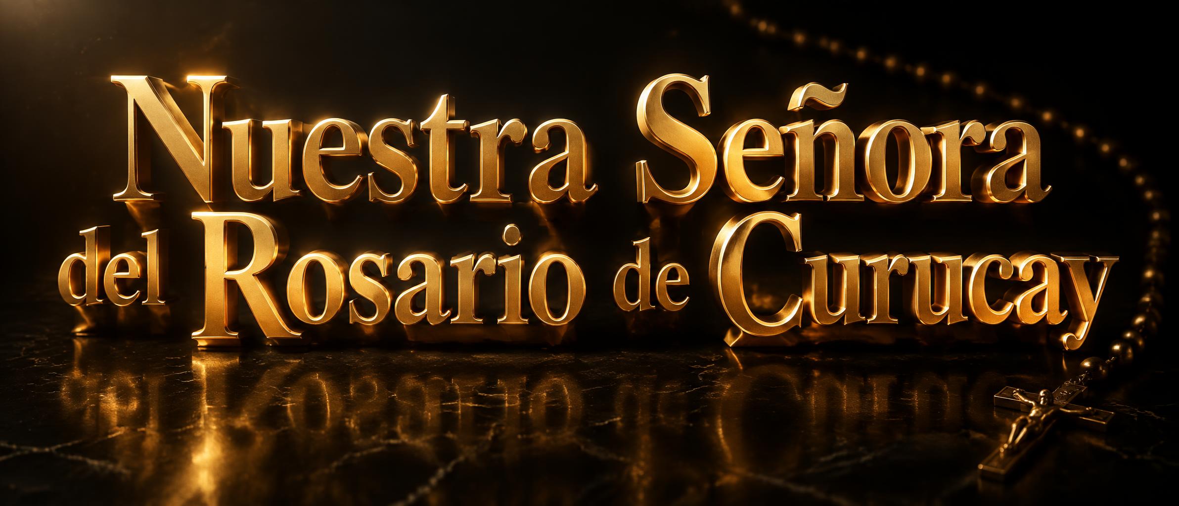 "Nuestra Señora del Rosario de Curucay" — 3d Bold Gold | AI Text Effect Generator