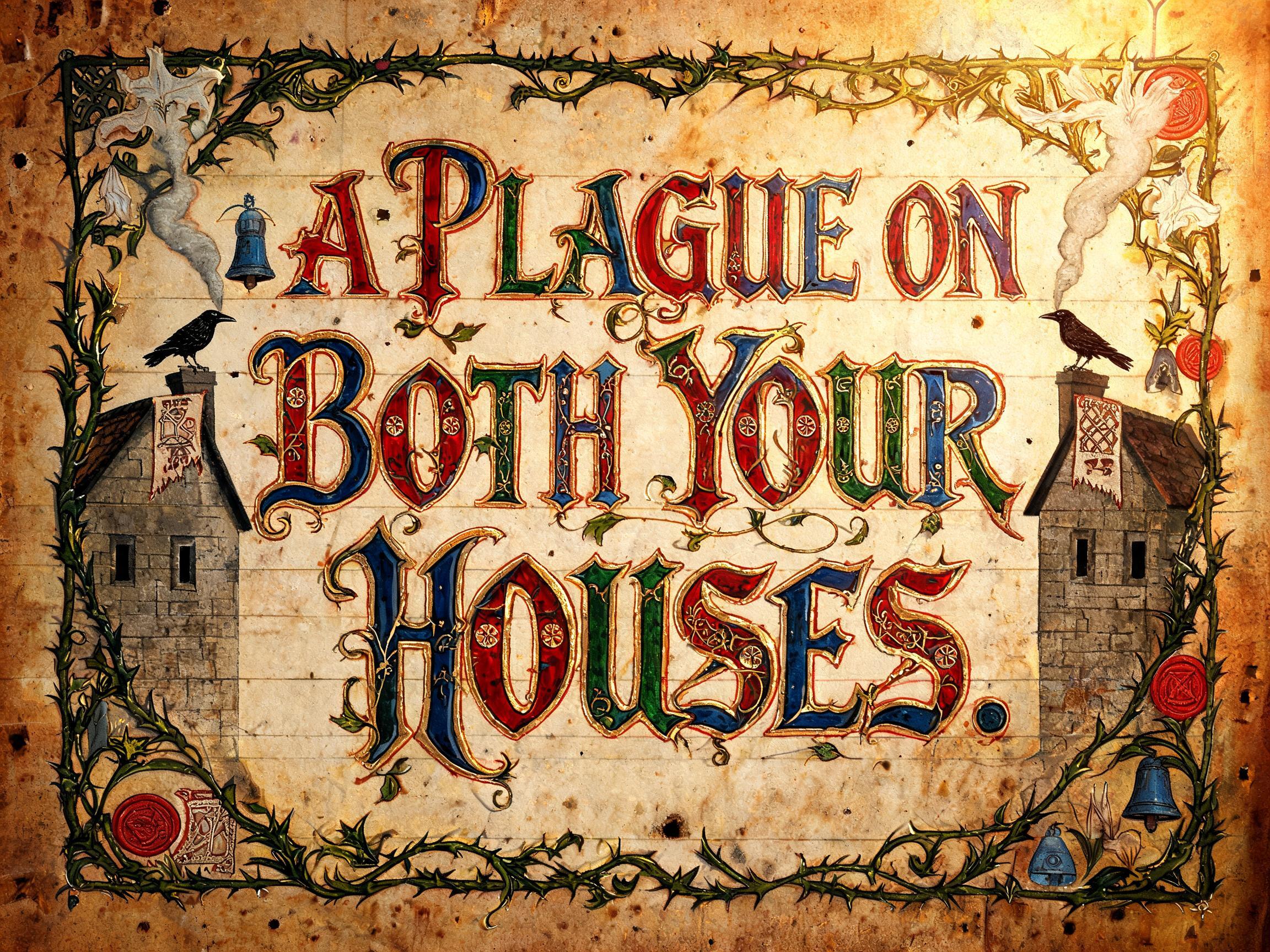 "A plague on both your houses." — Medieval | AI Text Effect Generator