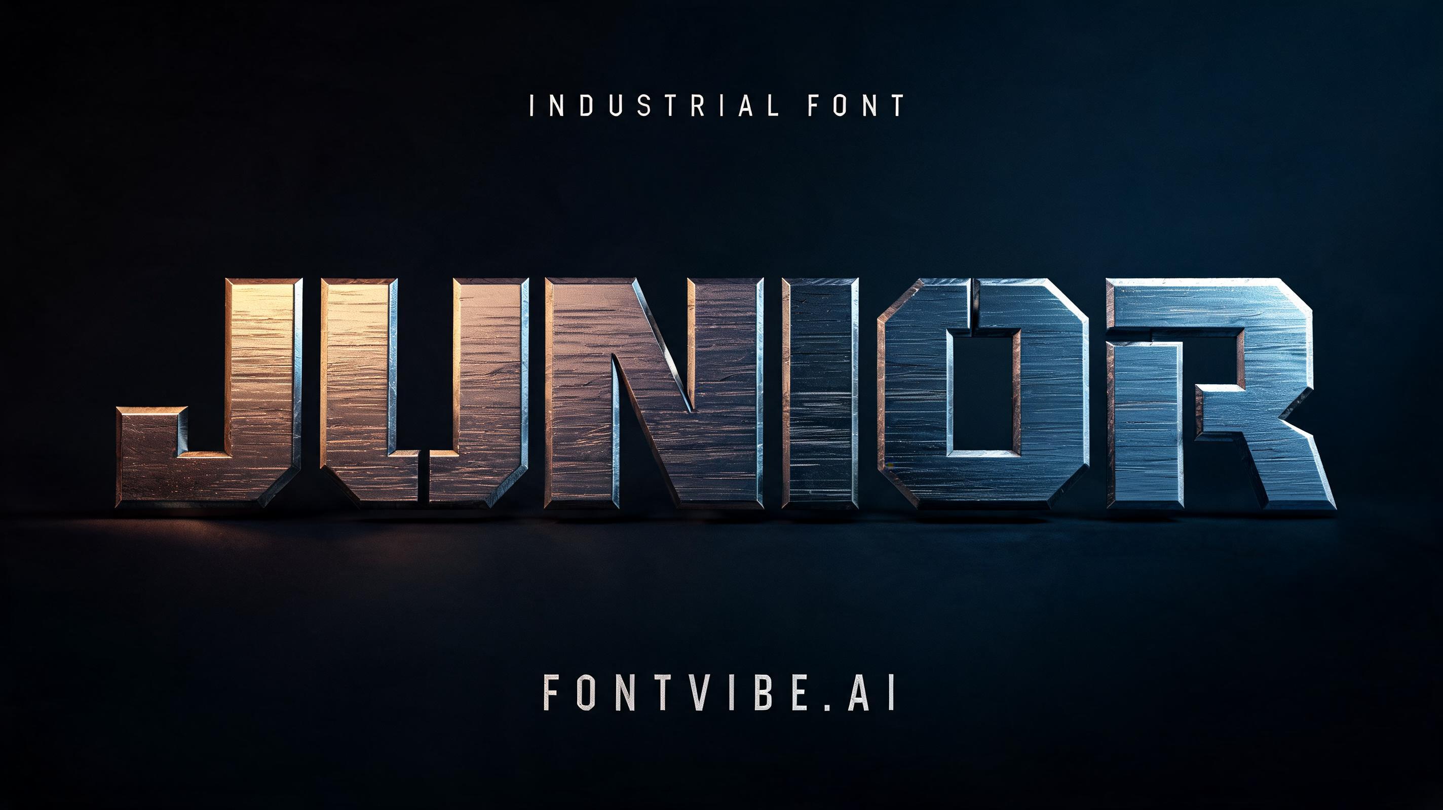 "Junior" — Metallic | AI Text Effect Generator