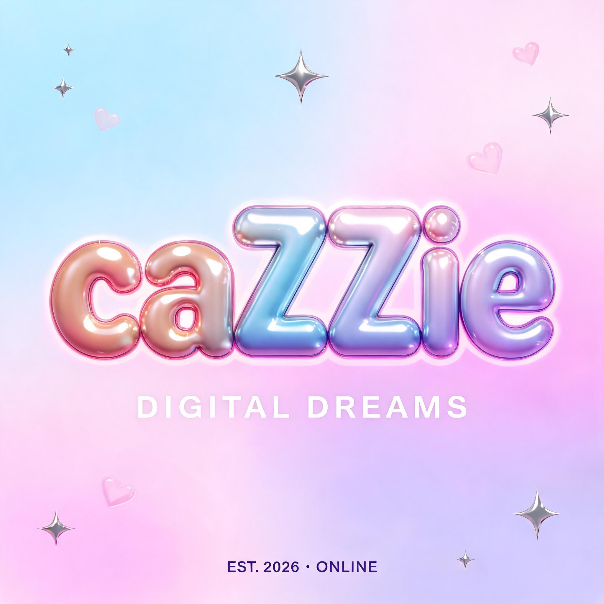 "Unas letras burbuja que diga "caZZie"" — Y2k Bubbly | AI Text Effect Generator