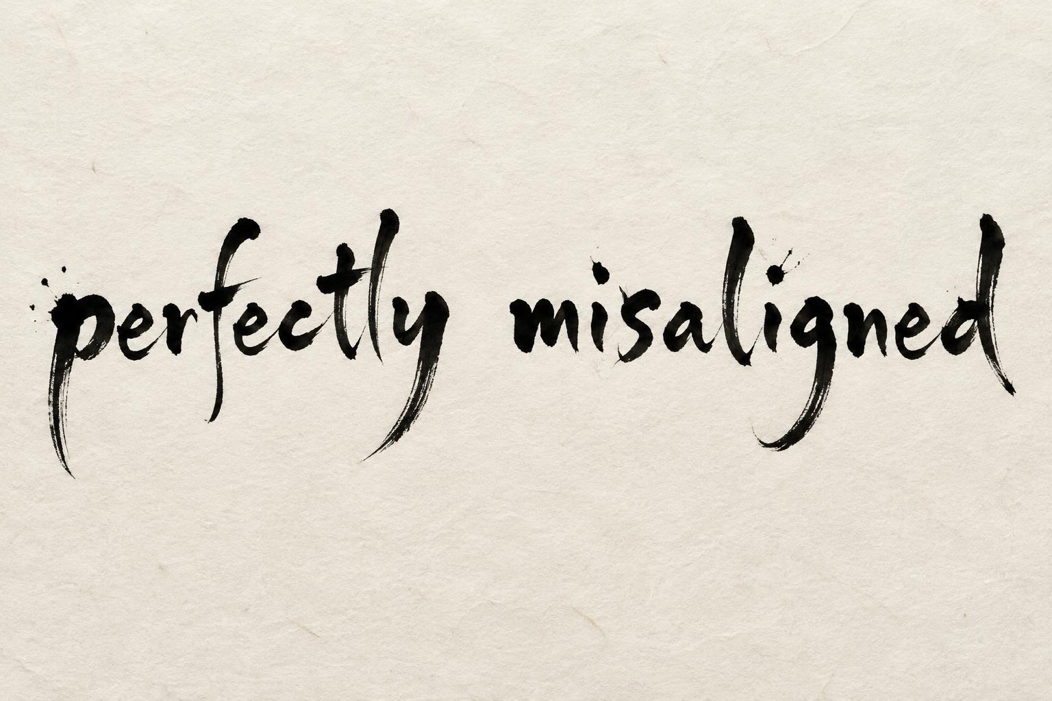 "perfectly misaligned" — Brush Japanese Ink | AI Text Effect Generator