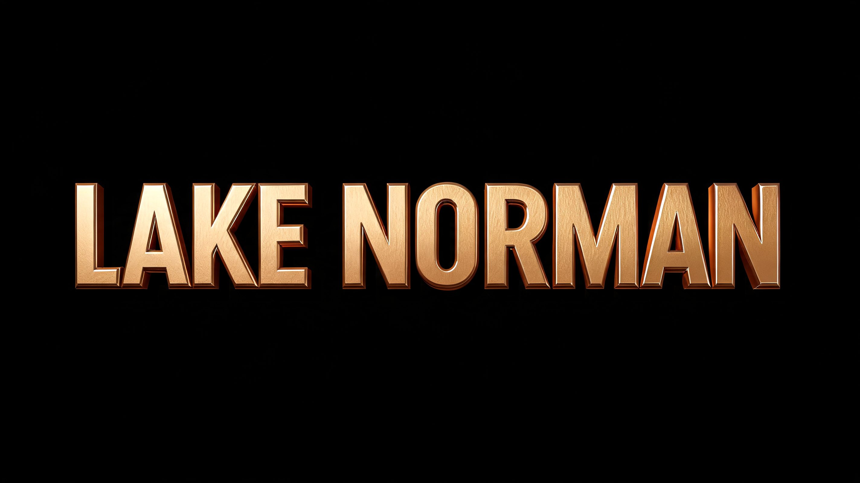 "LAKE NORMAN" — 3d Bold Gold | AI Text Effect Generator