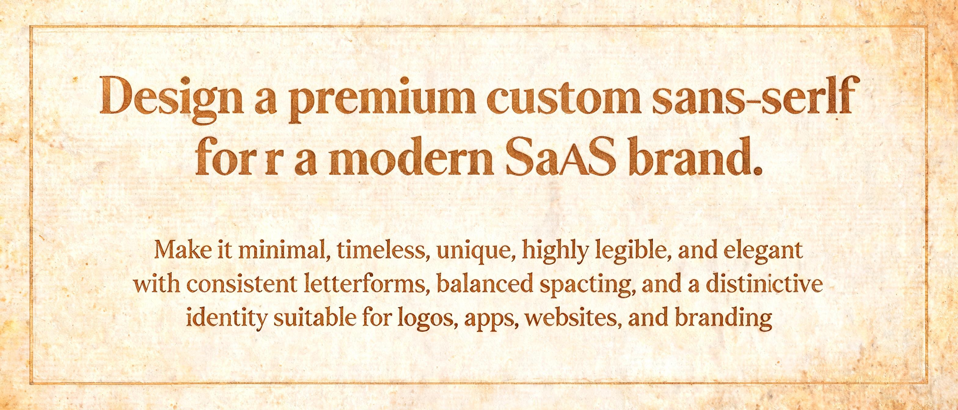 Design a premium custom sans-serif font for a modern SaaS brand. Make it minimal, timeless, unique, highly legible, and elegant with consistent letterforms, balanced spacing, and a distinctive identity suitable for logos, apps, websites, and branding