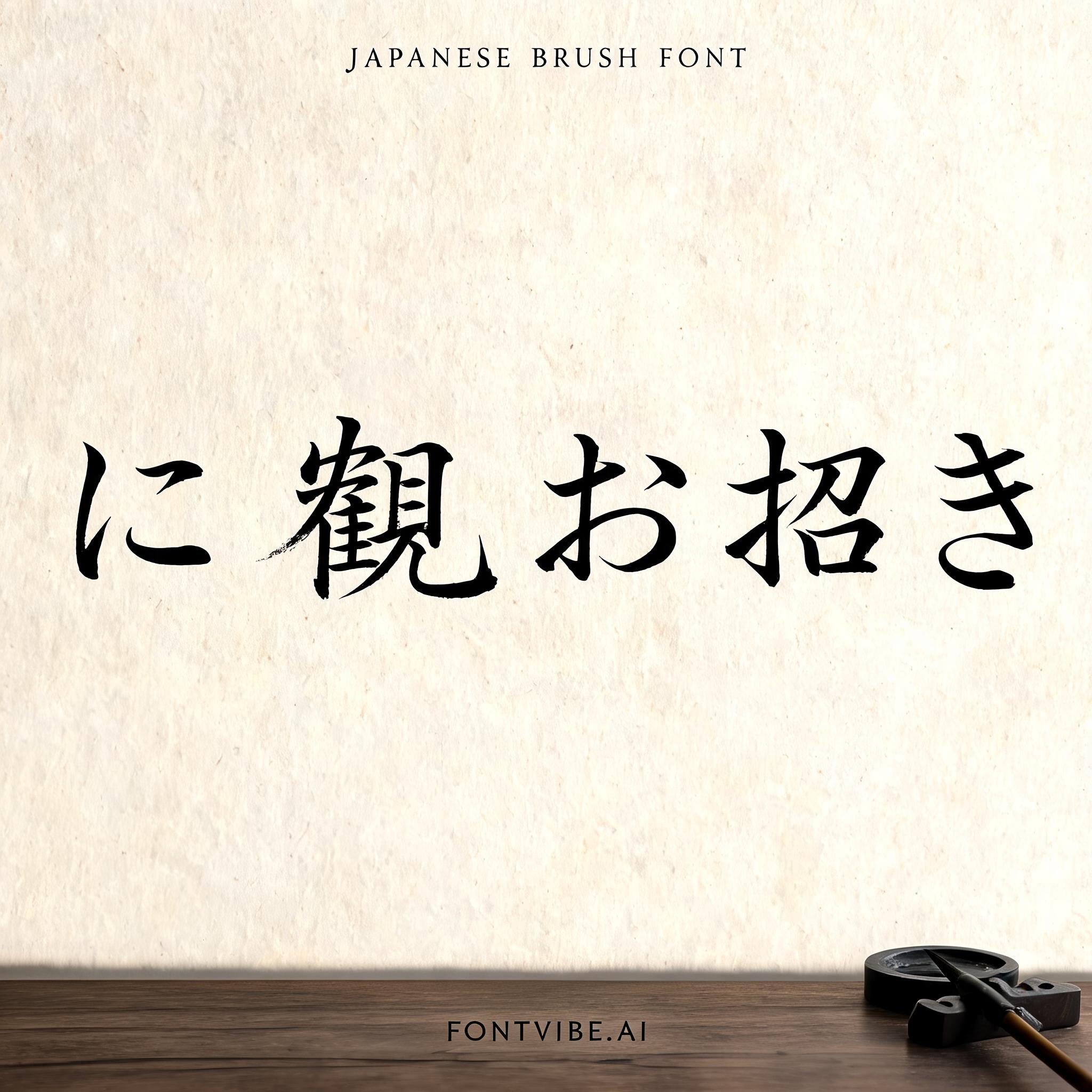"に観お招き" — Brush Japanese Ink | AI Text Effect Generator