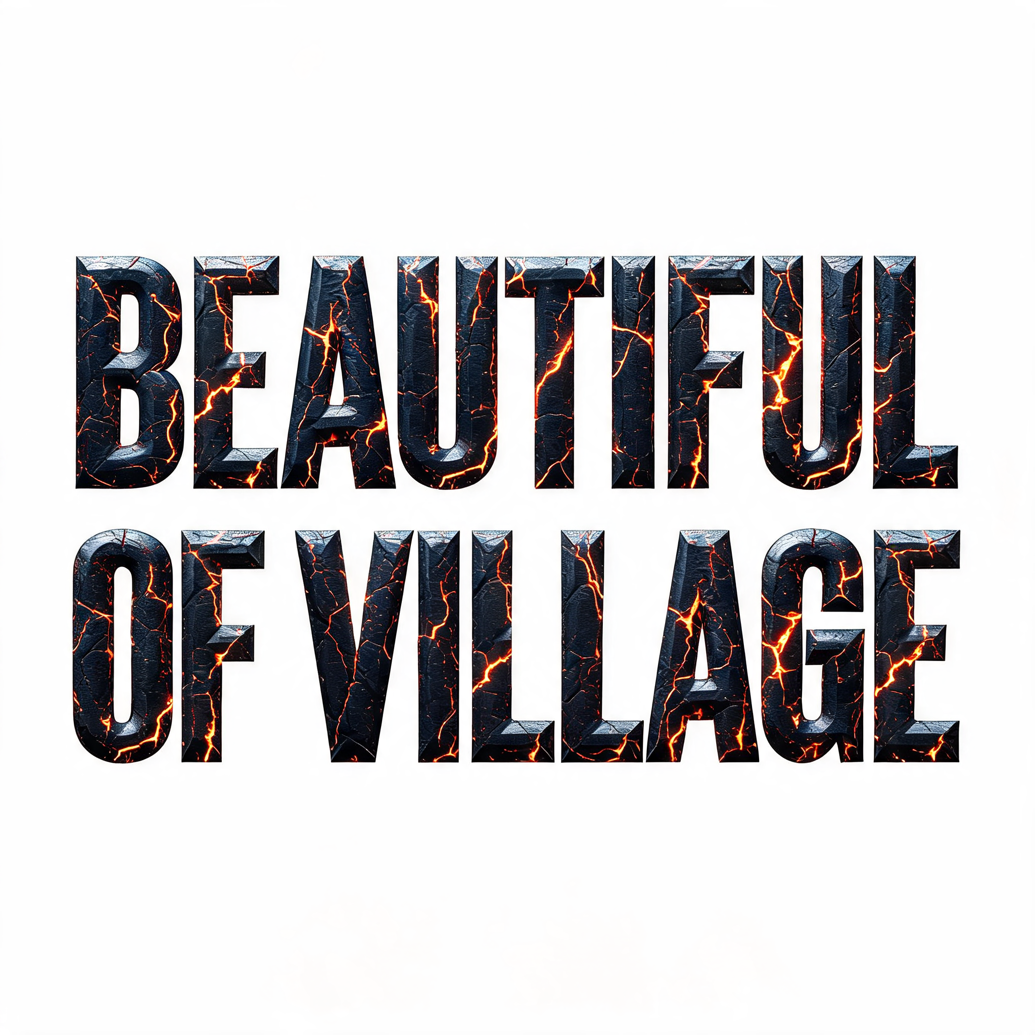 "BEAUTIFUL OF VILLAGE" — Post Apocalyptic text effect