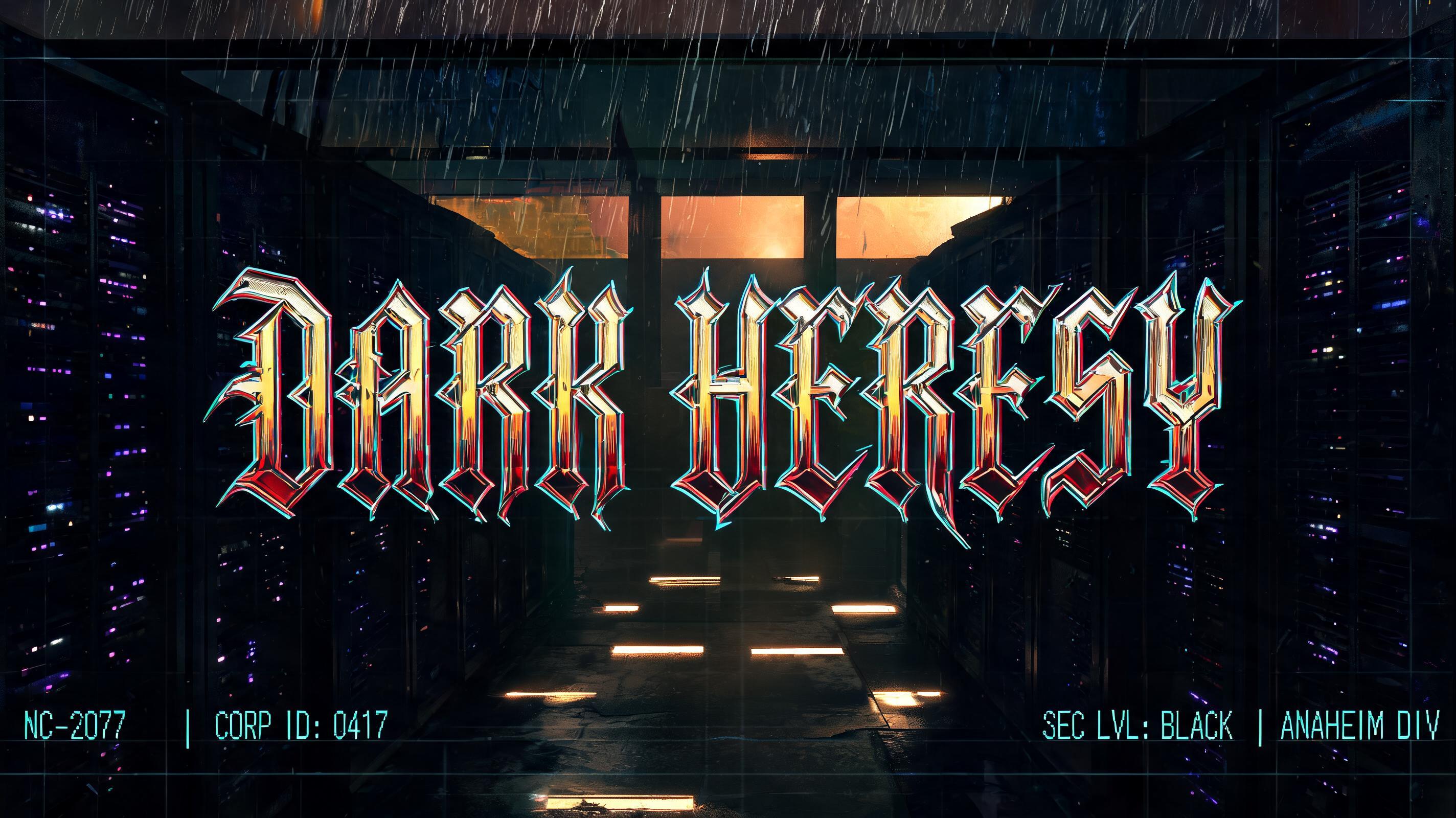 "Dark Heresy" — Cyberpunk 2077 | AI Text Effect Generator