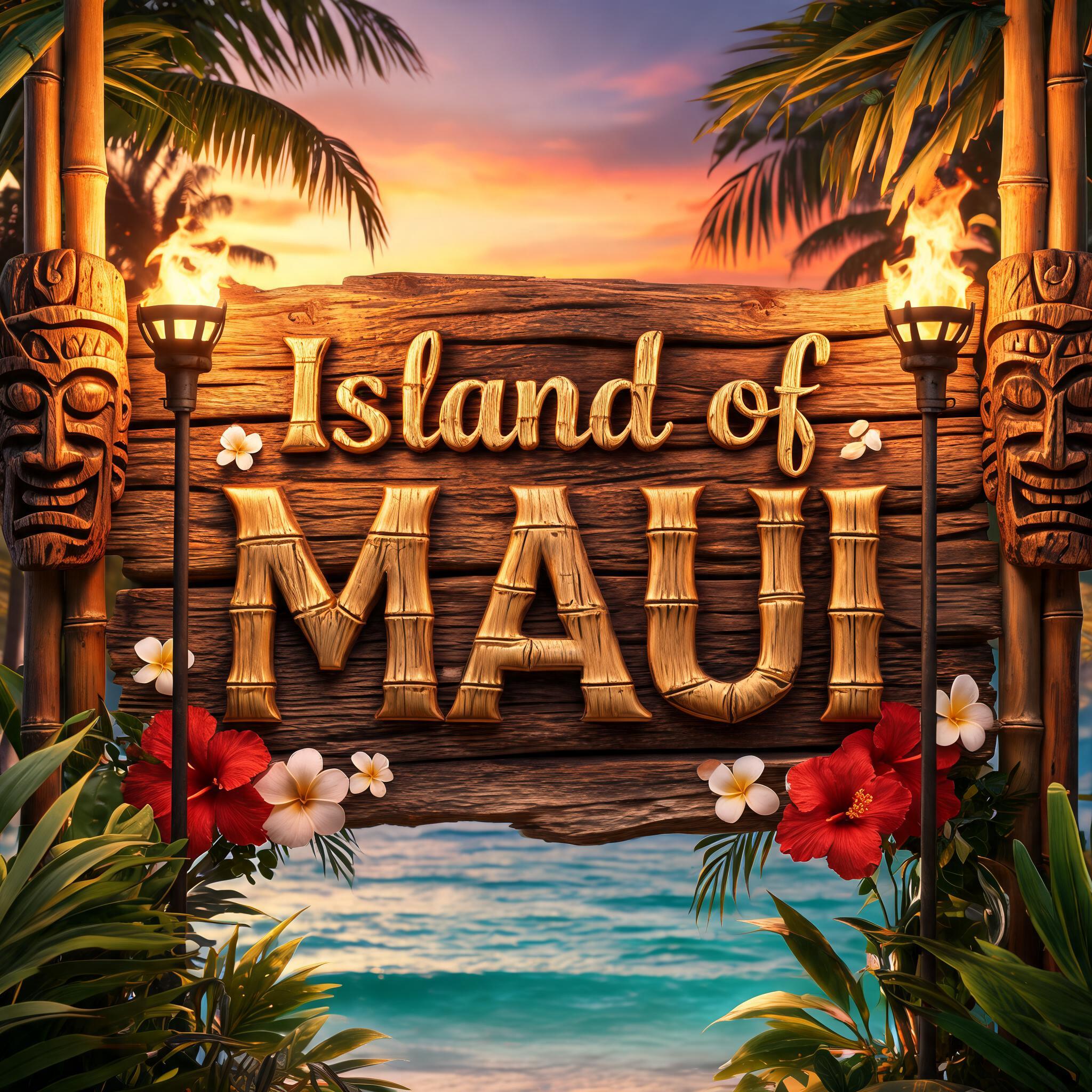 "Island of Maui" — Hawaiian | AI Text Effect Generator