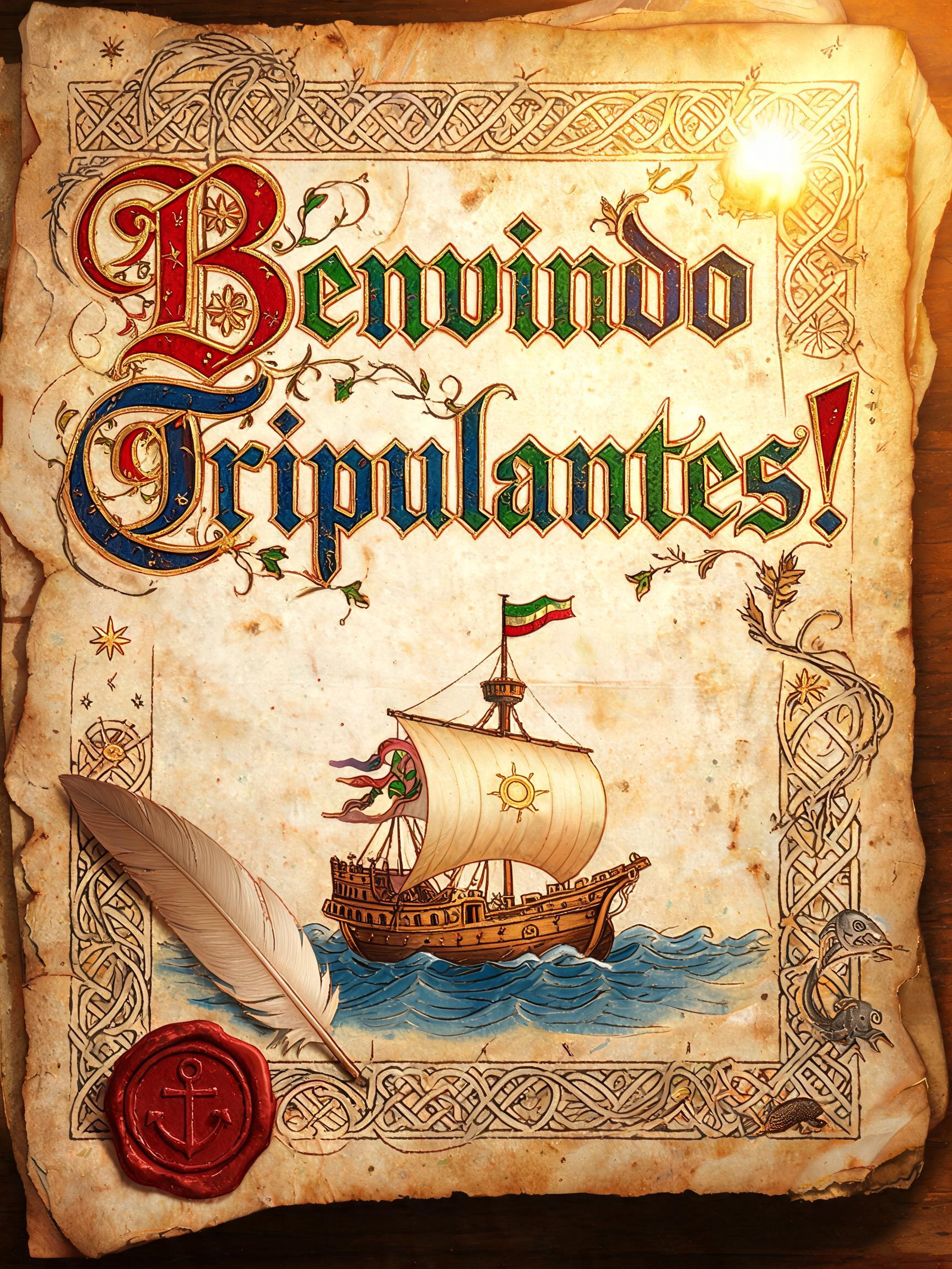 "Benvindo Tripulantes!" — Medieval | AI Text Effect Generator