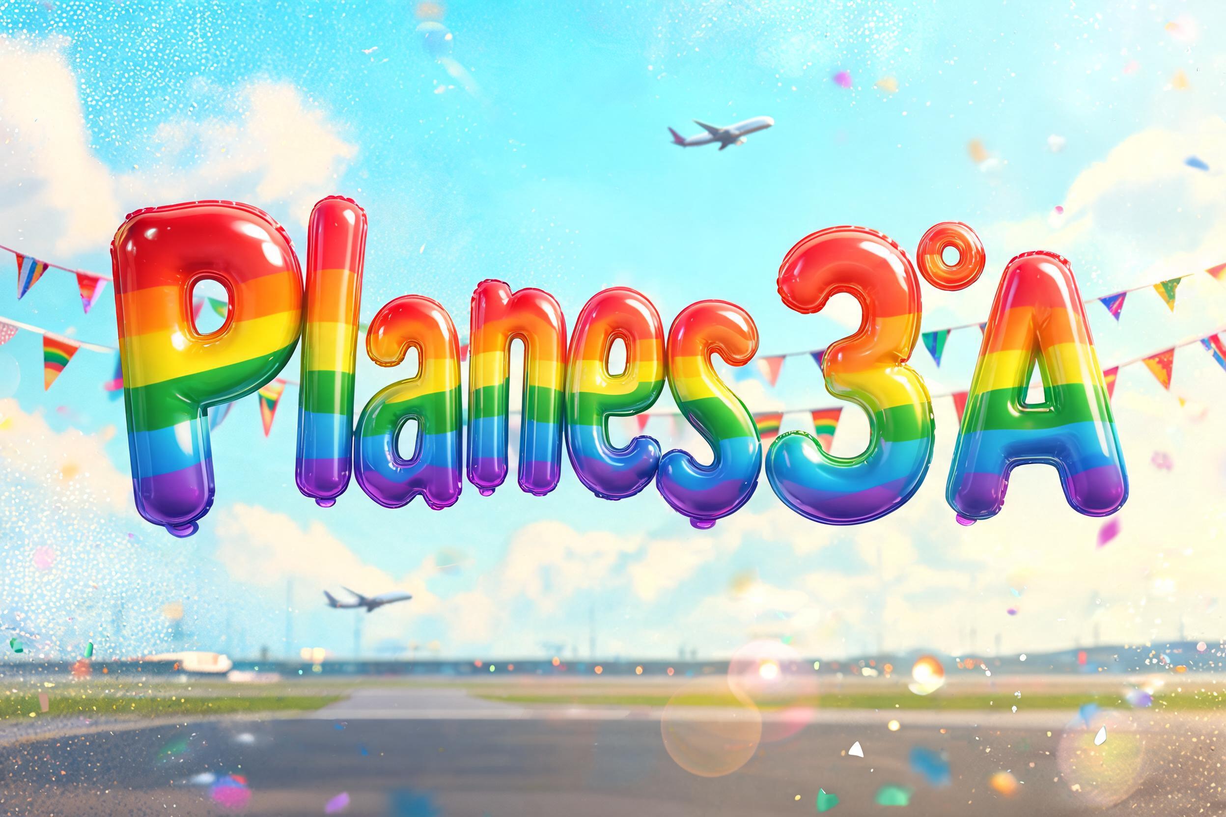 "Planes 3°A" — Rainbow | AI Text Effect Generator