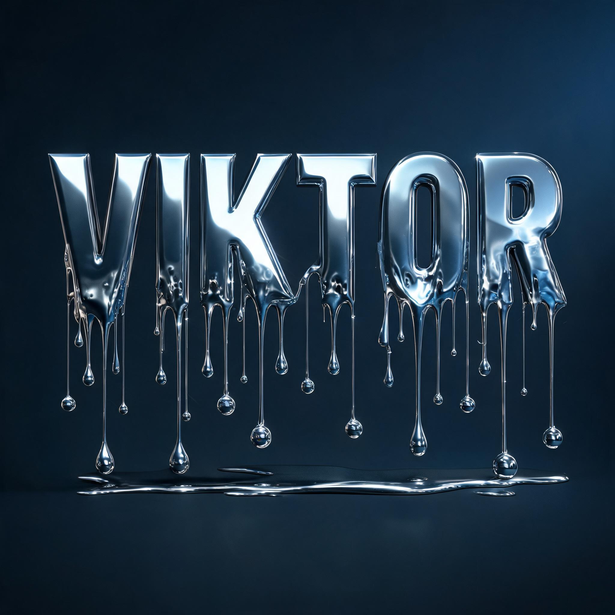 "Viktor" — Drip Font Melting | AI Text Effect Generator