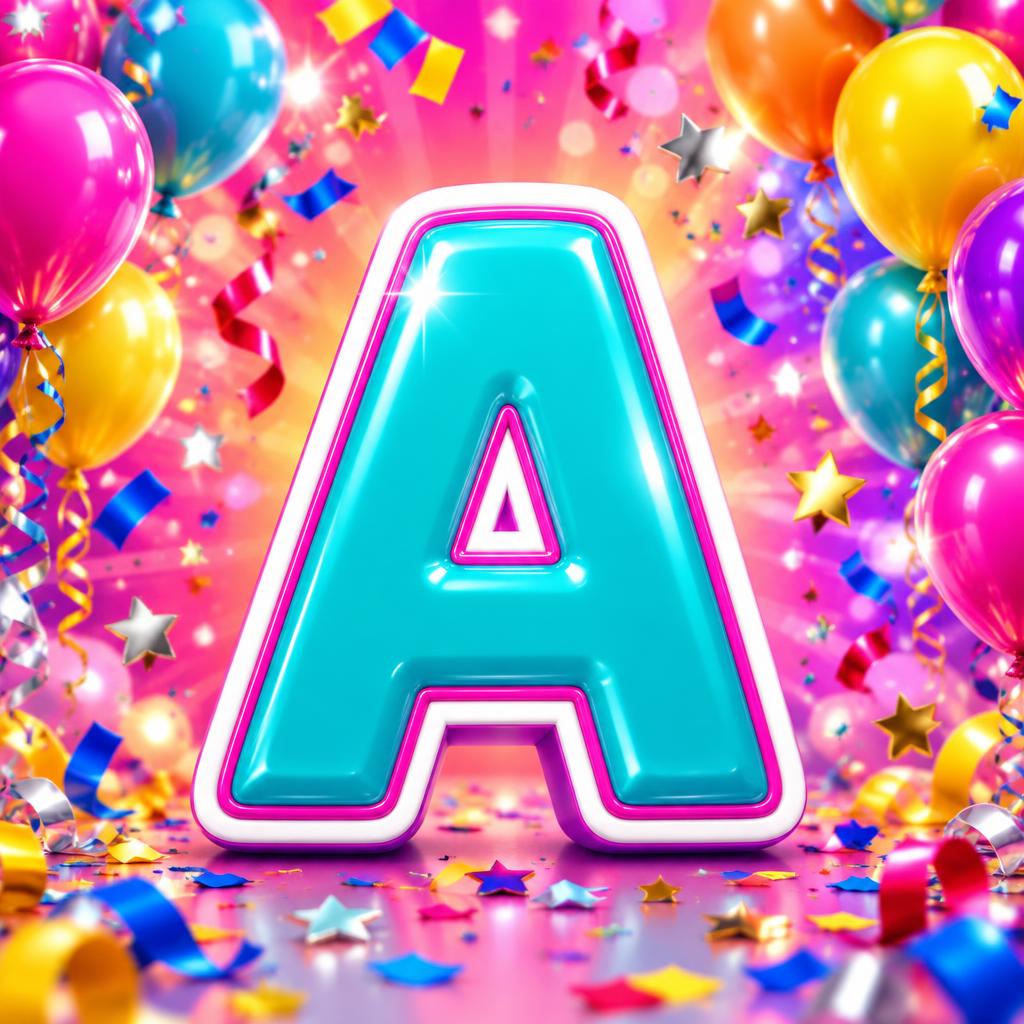 "A" — Birthday | AI Text Effect Generator