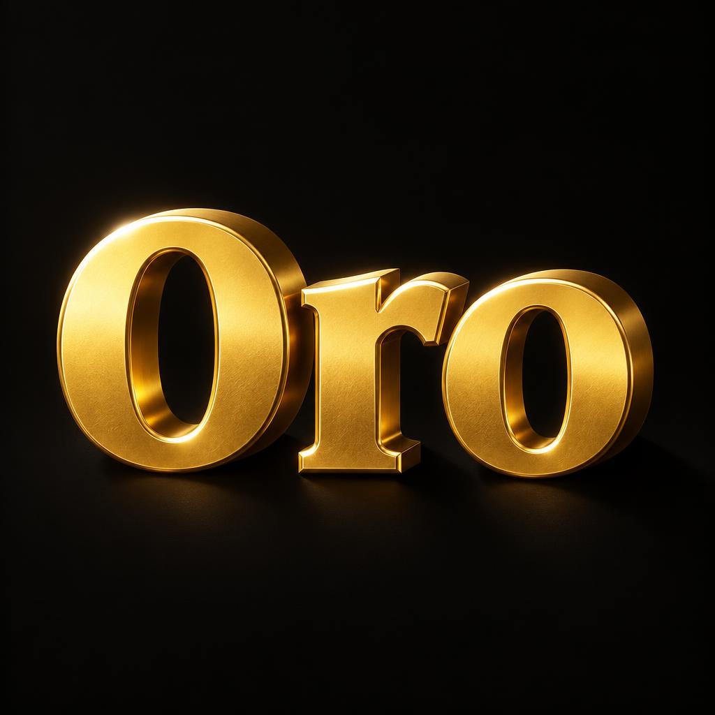 "Oro" — 3d Bold Gold | AI Text Effect Generator