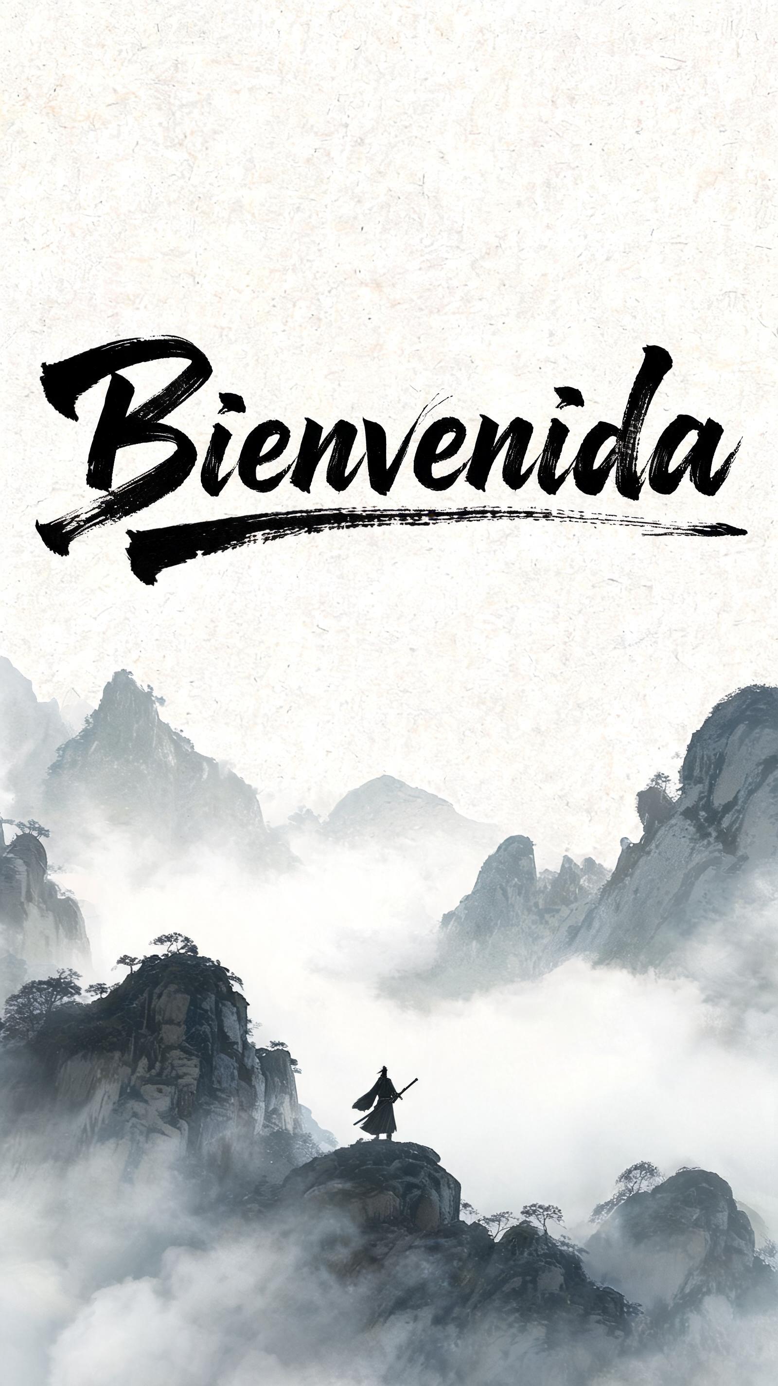 "Bienvenida" — Brush Chinese Ink | AI Text Effect Generator