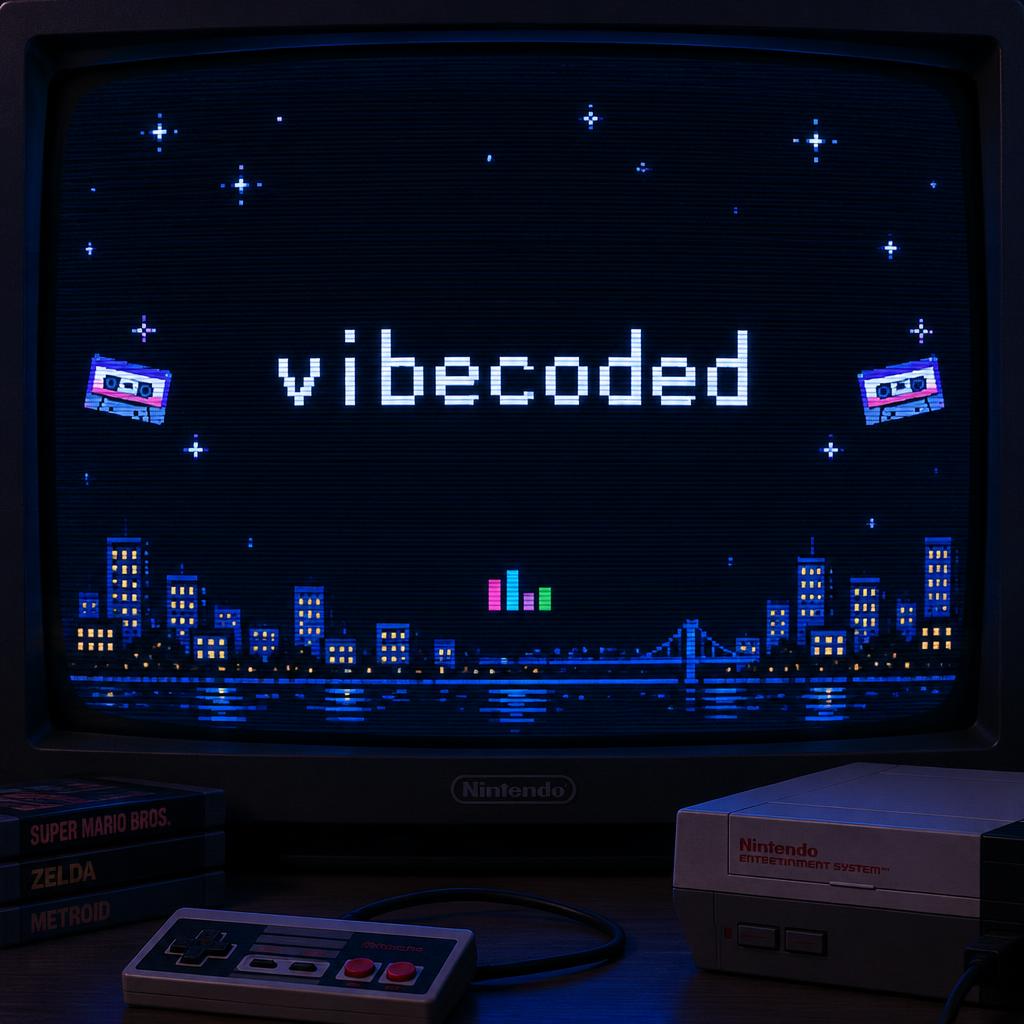 "vibecoded" —  | AI Text Effect Generator